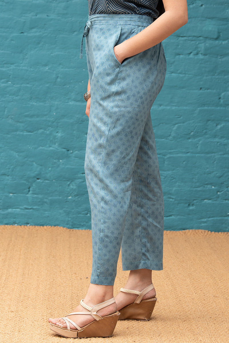 Blue Straight Pant - Dhãran