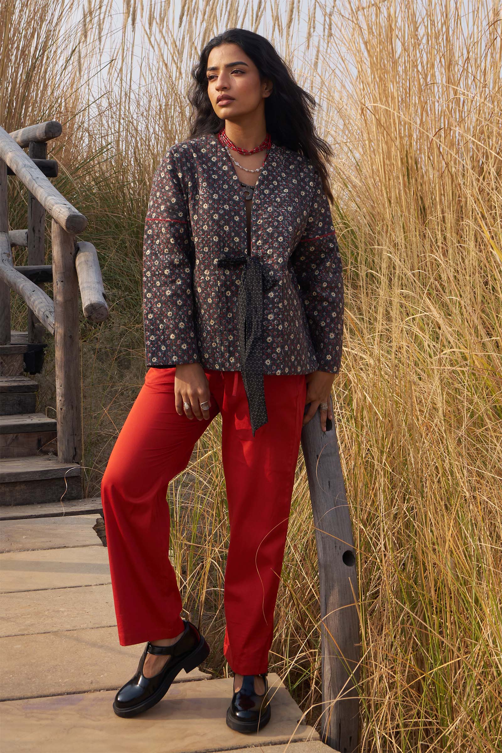 Mosaic Floral Quilted Jacket