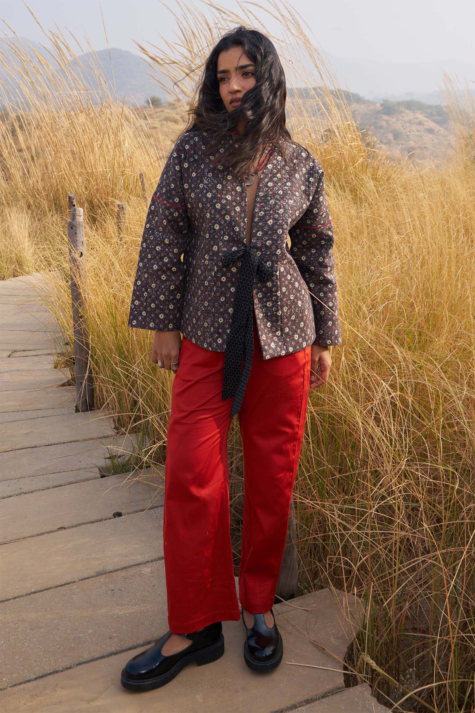 Mosaic Floral Quilted Jacket - Dhãran