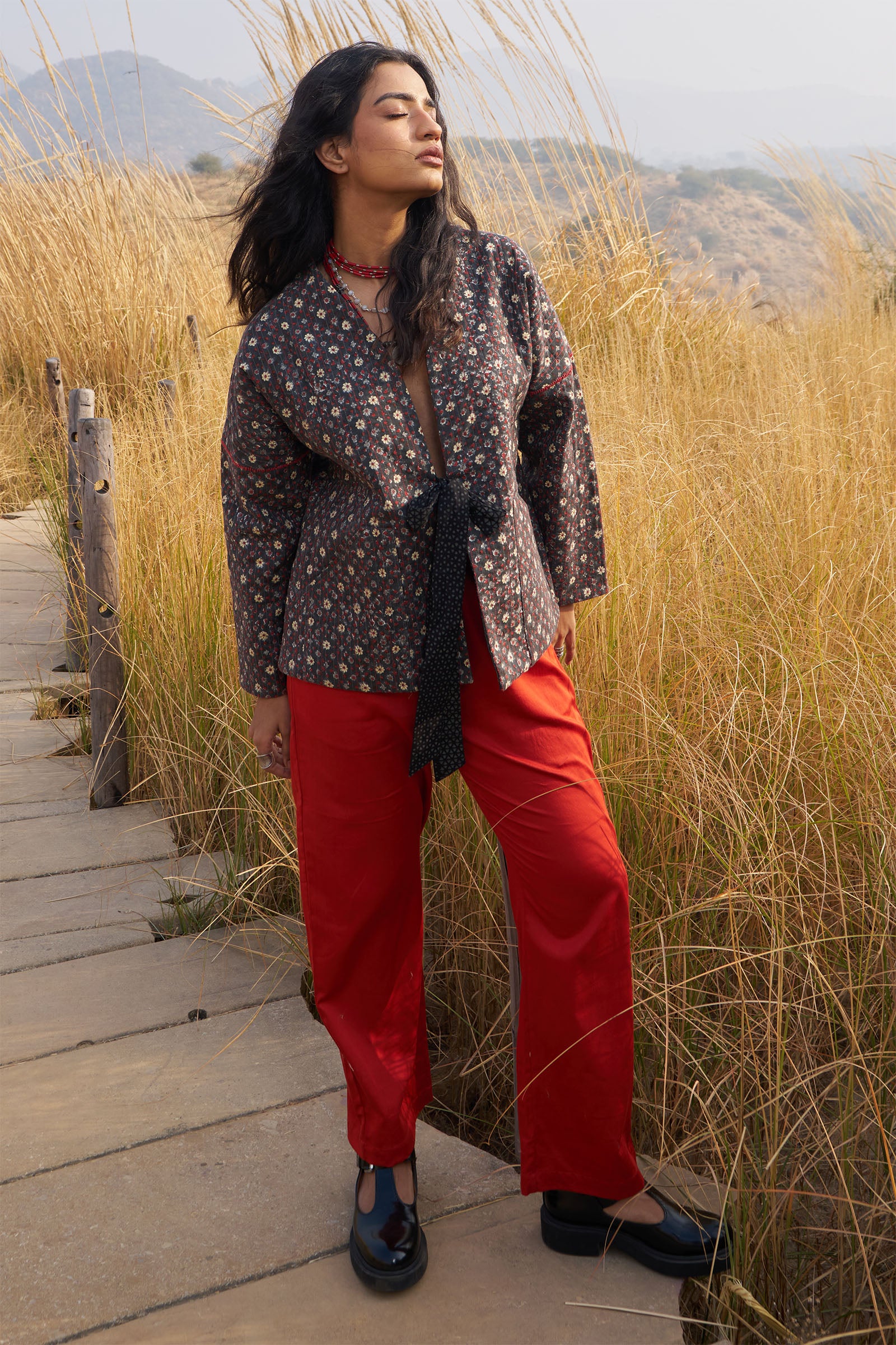 Mosaic Floral Quilted Jacket - Dhãran