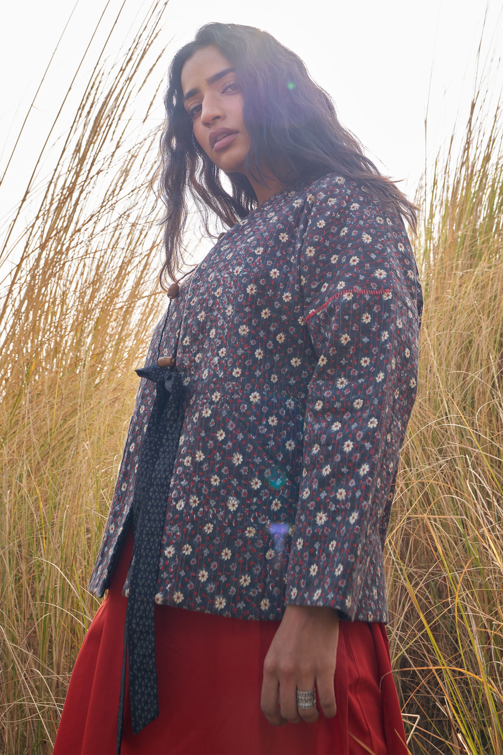 Mosaic Floral Quilted Jacket - Dhãran