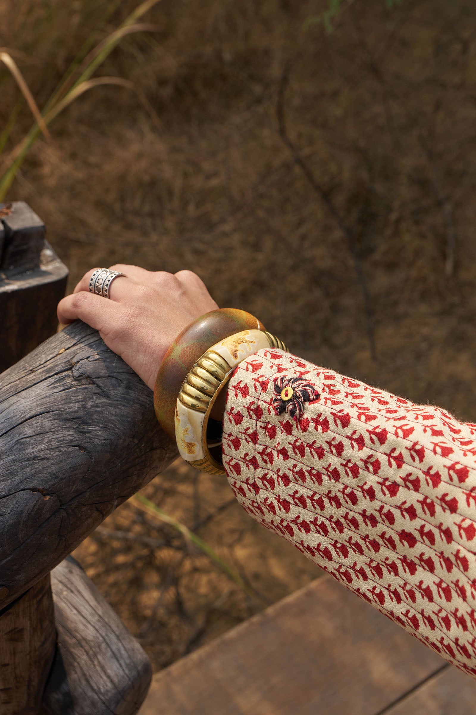 Rabari Red Quilted Jacket - Dhãran