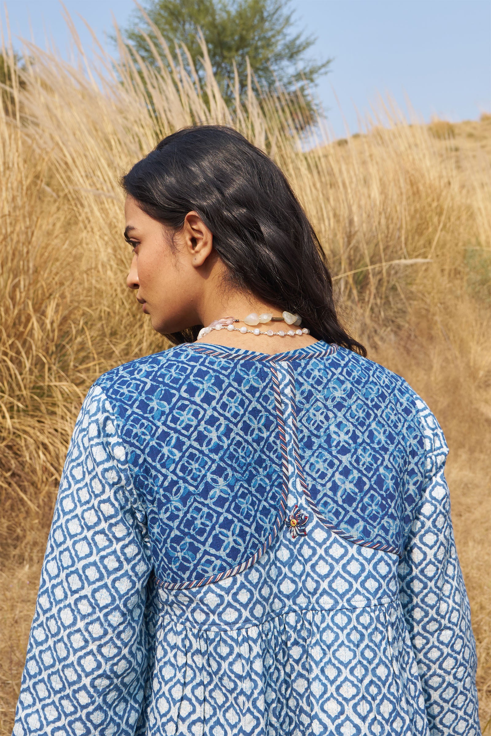 Rabari Indigo Quilted Jacket - Dhãran