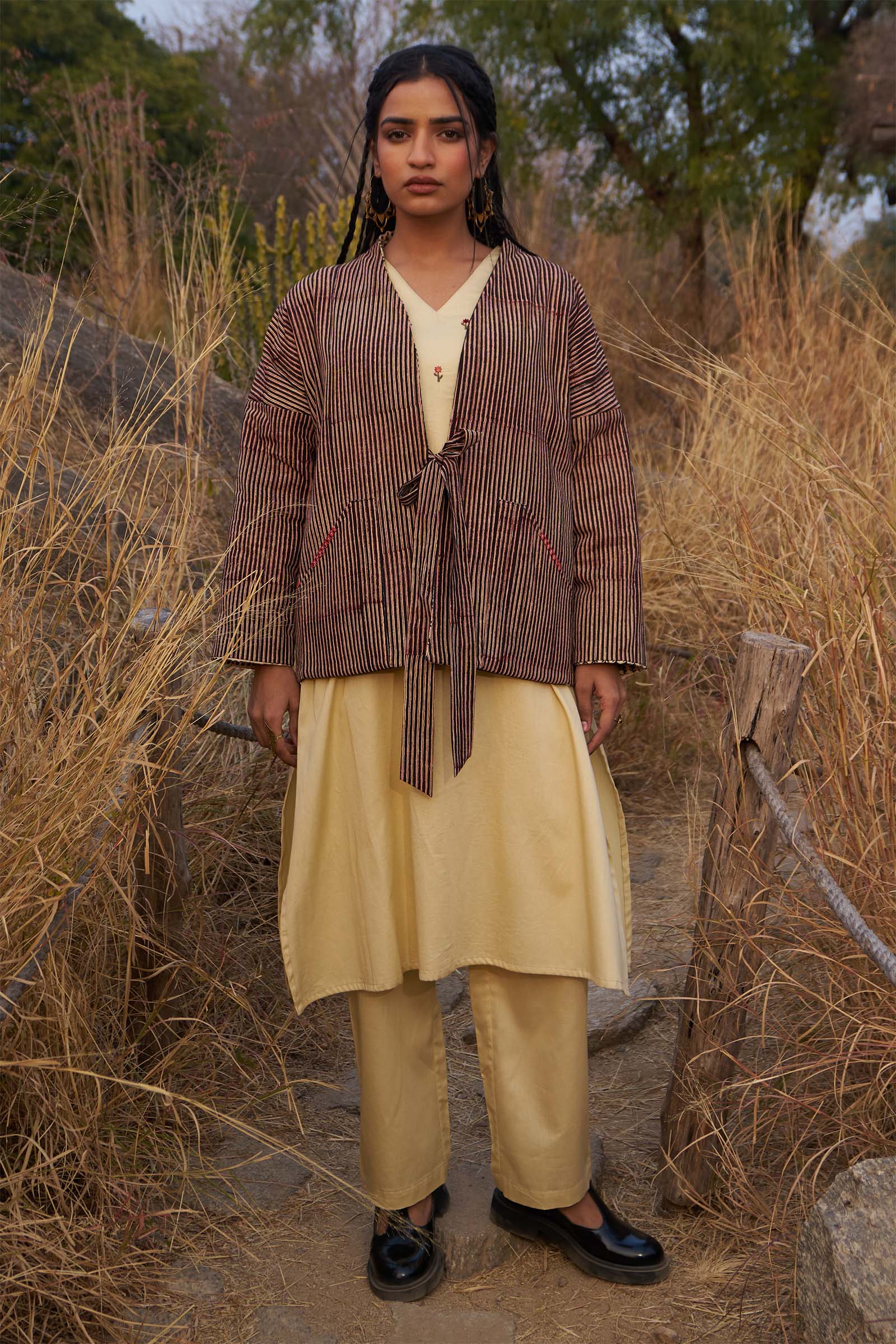 Mosaic Patch Quilted Jacket - Dhãran