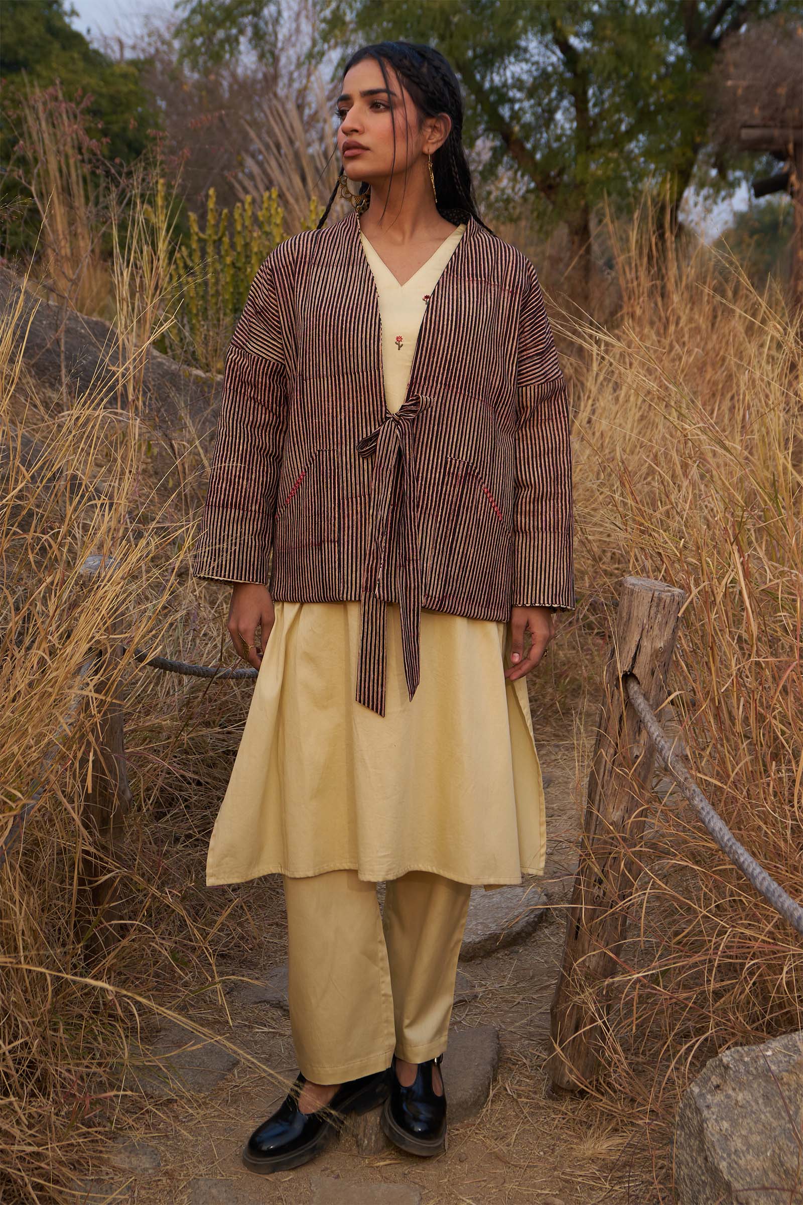 Mosaic Patch Quilted Jacket - Dhãran