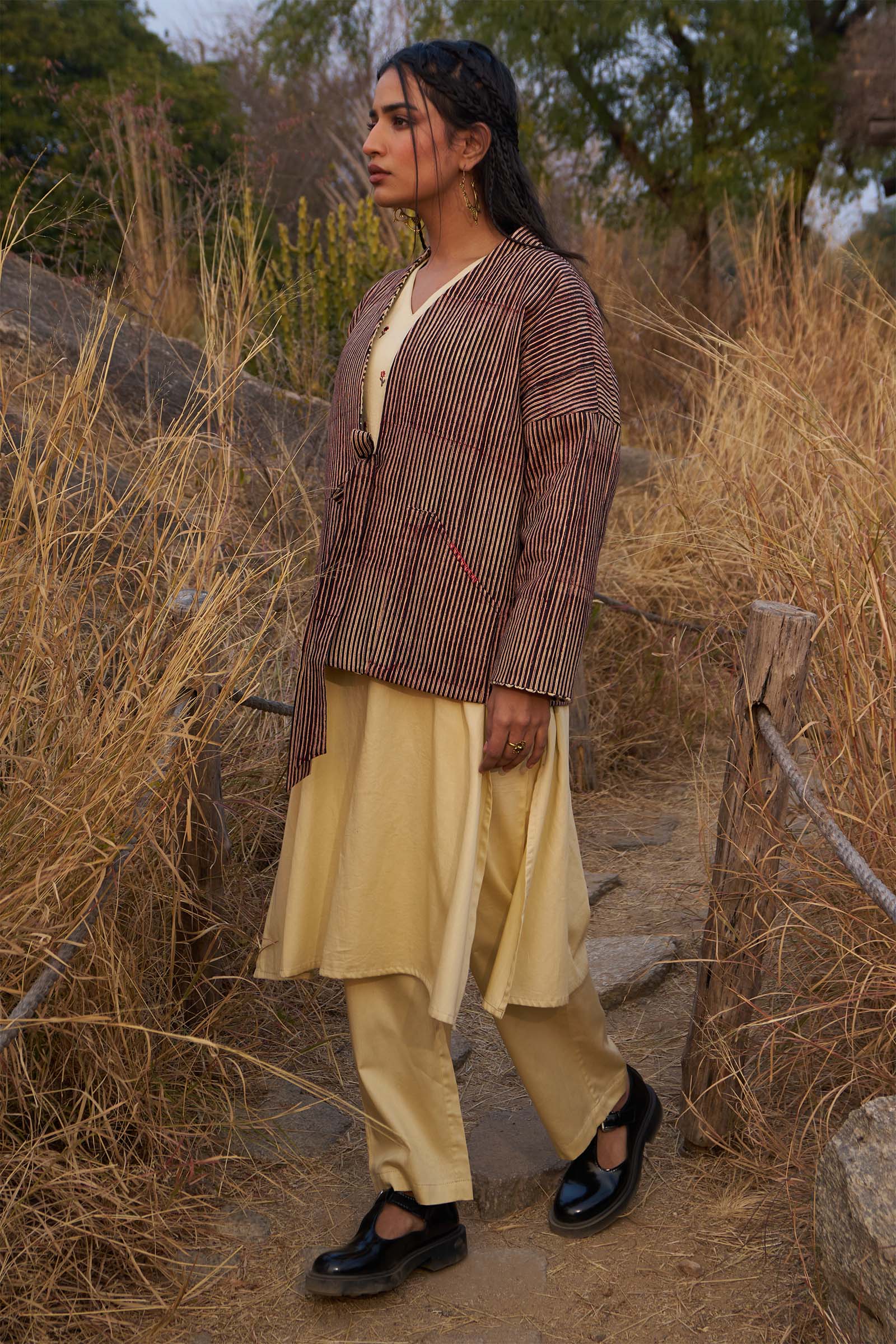 Mosaic Patch Quilted Jacket - Dhãran