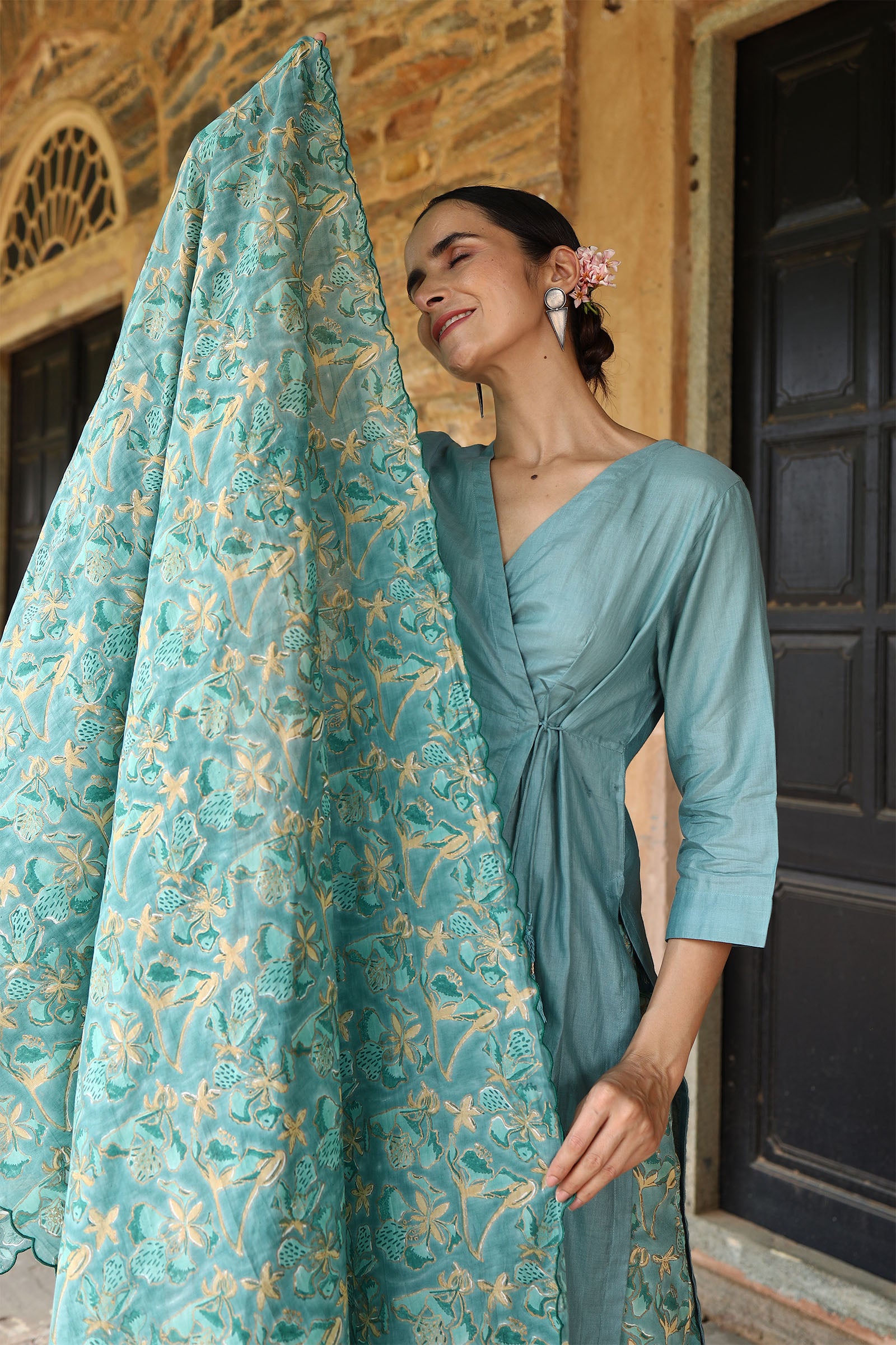 Gulista Green Dupatta
