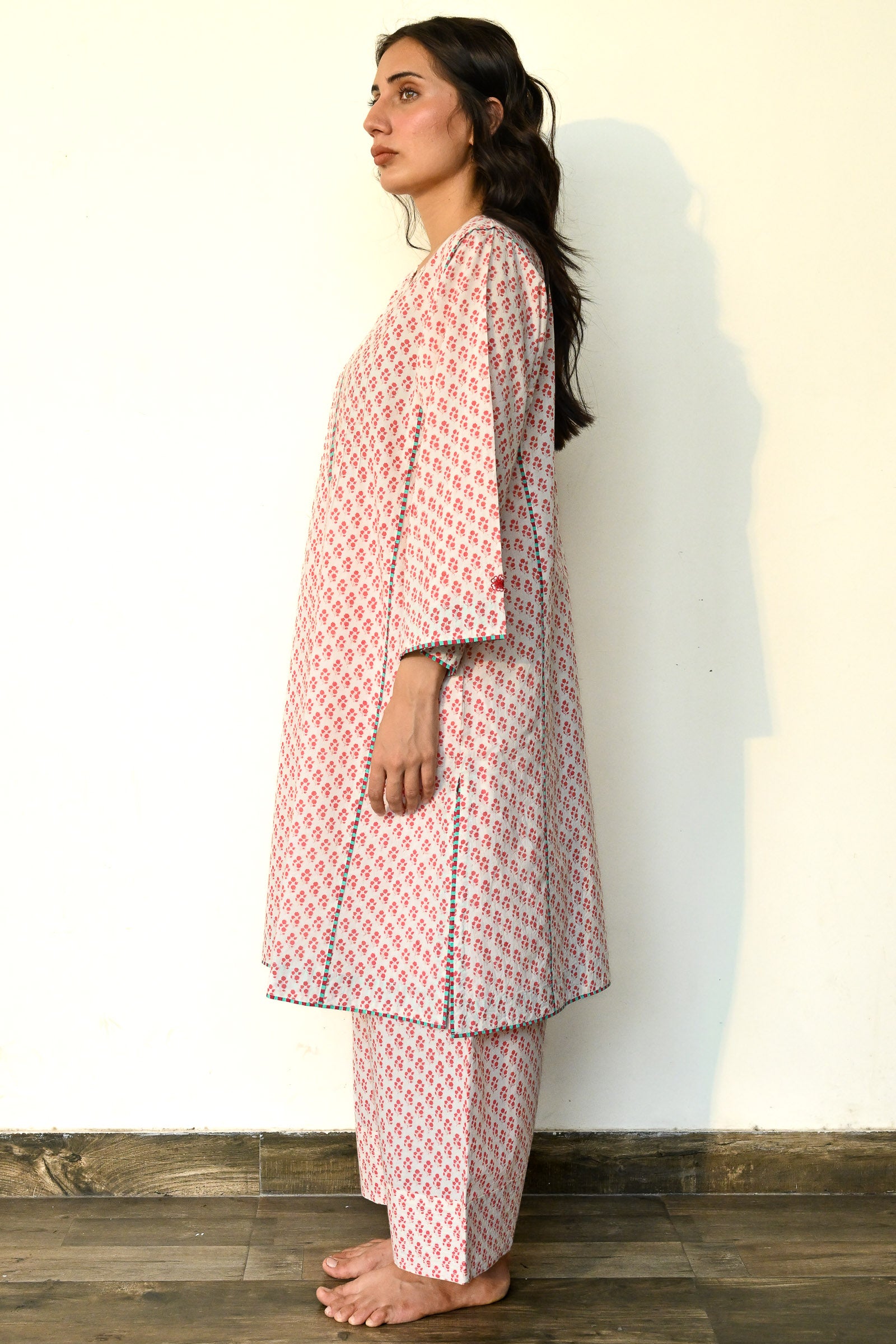 Noor Kurta Peach - Dhãran