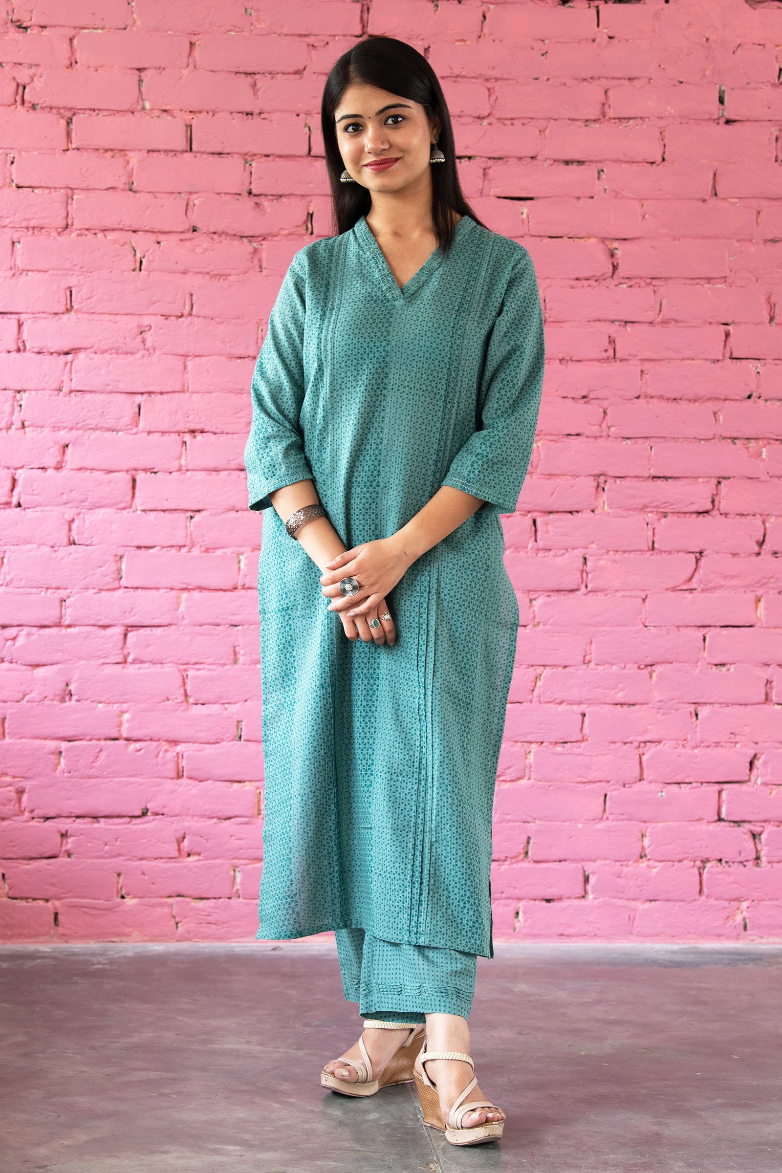 V Neck Kurta