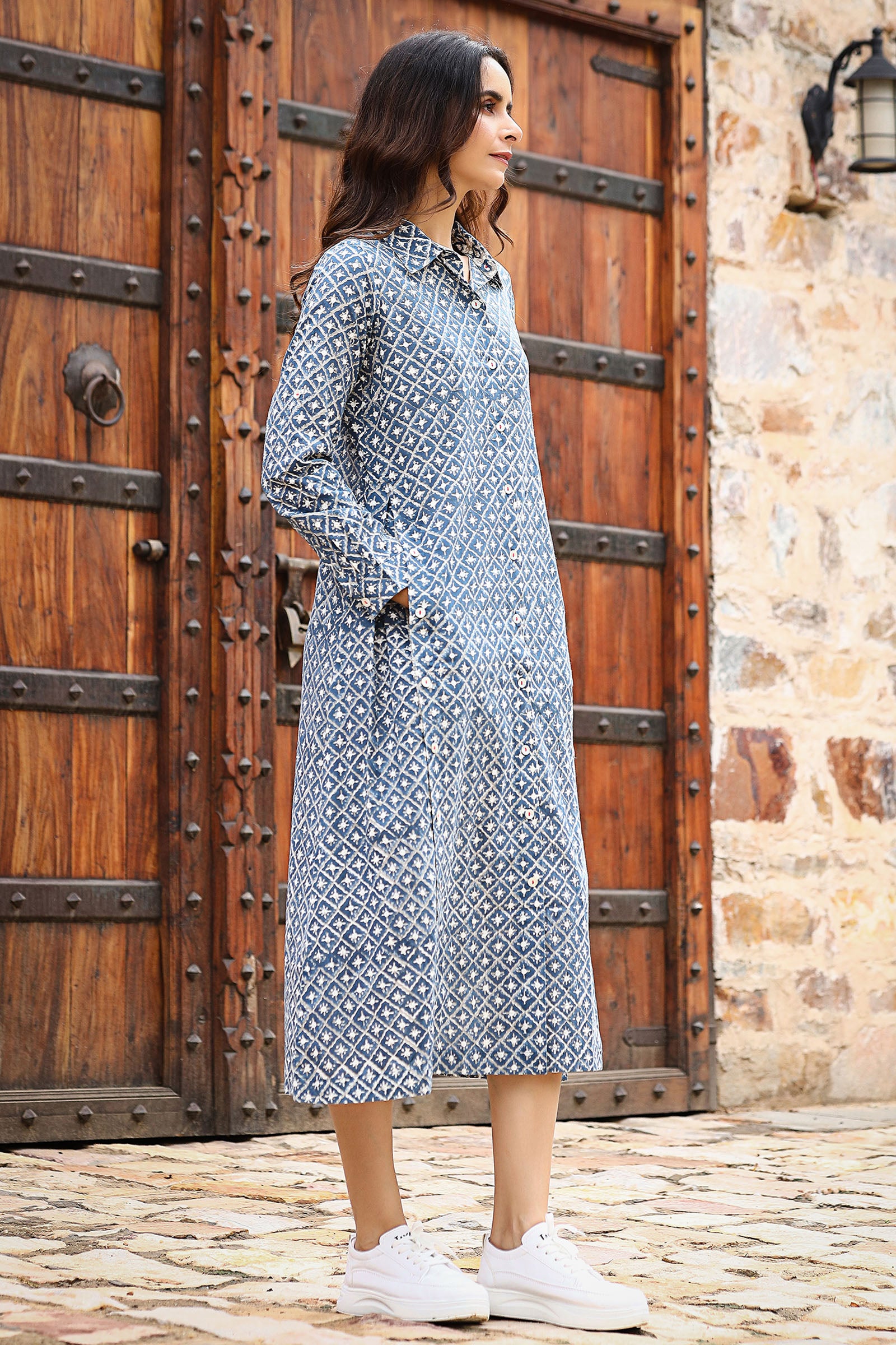 Blue Vibes Jaal Tunic