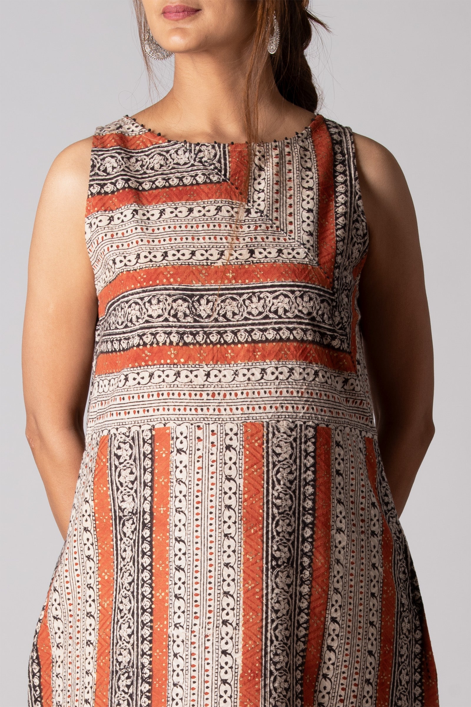 Bagru Border Dress