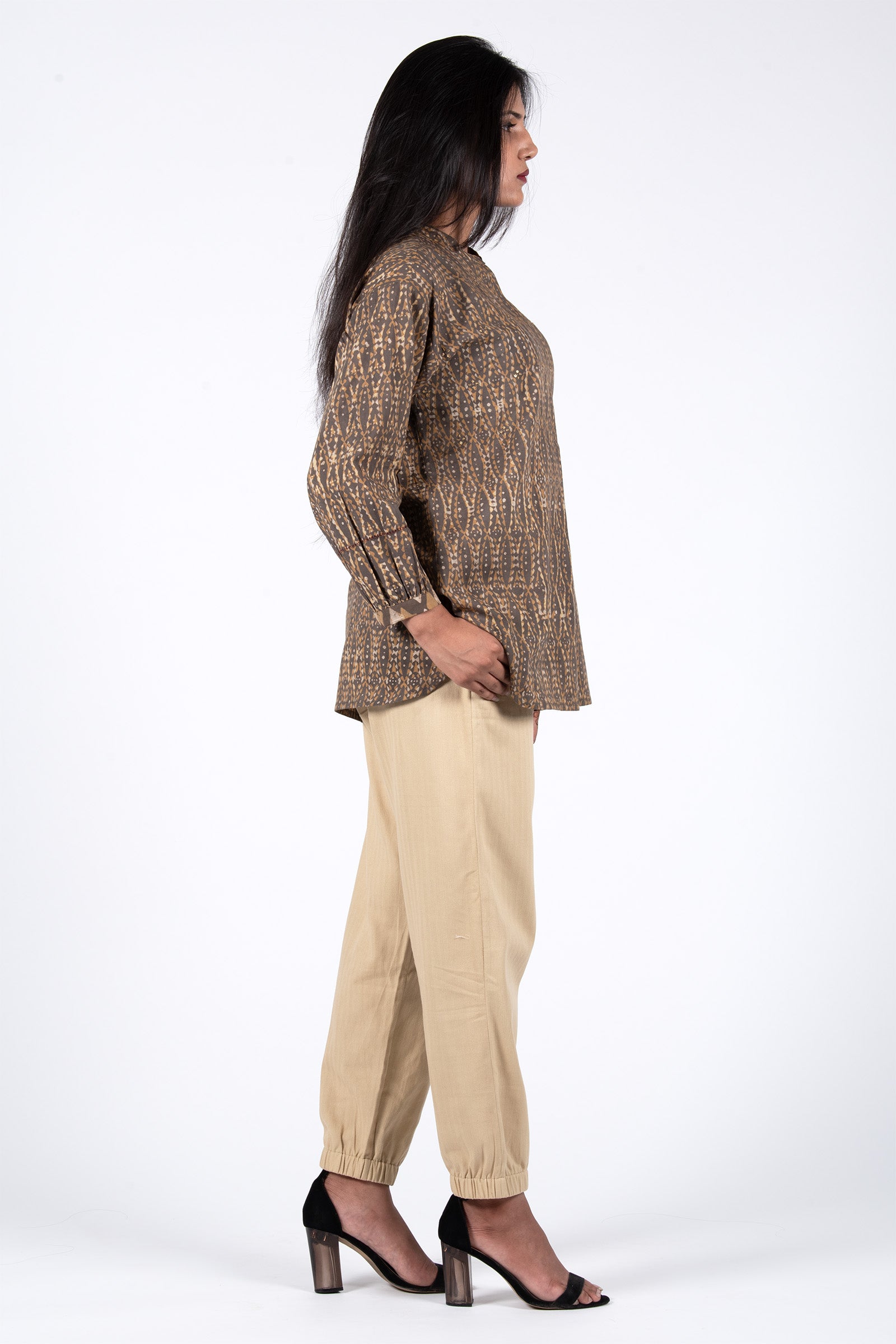 Pleat Mustard Top