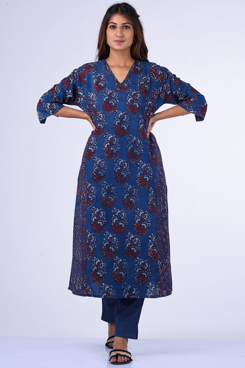 Blue Kali Kurta - Dhãran