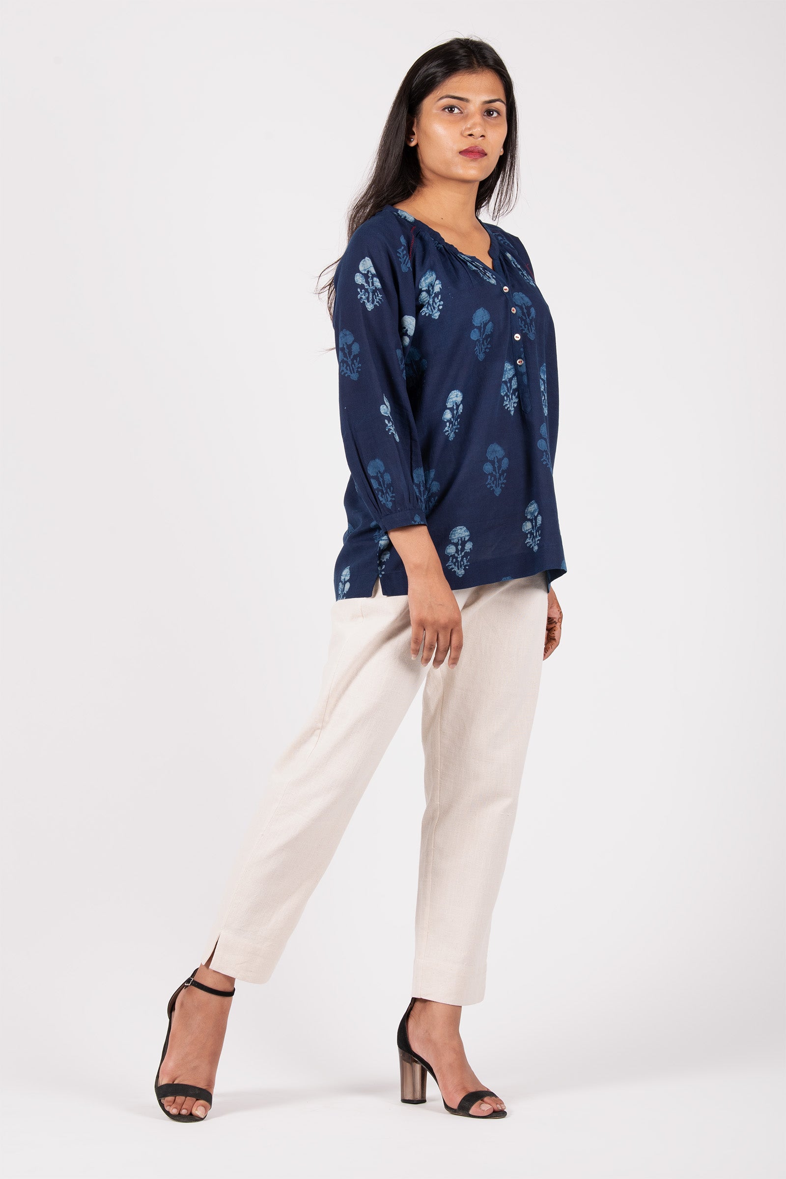 Gather Indigo Top