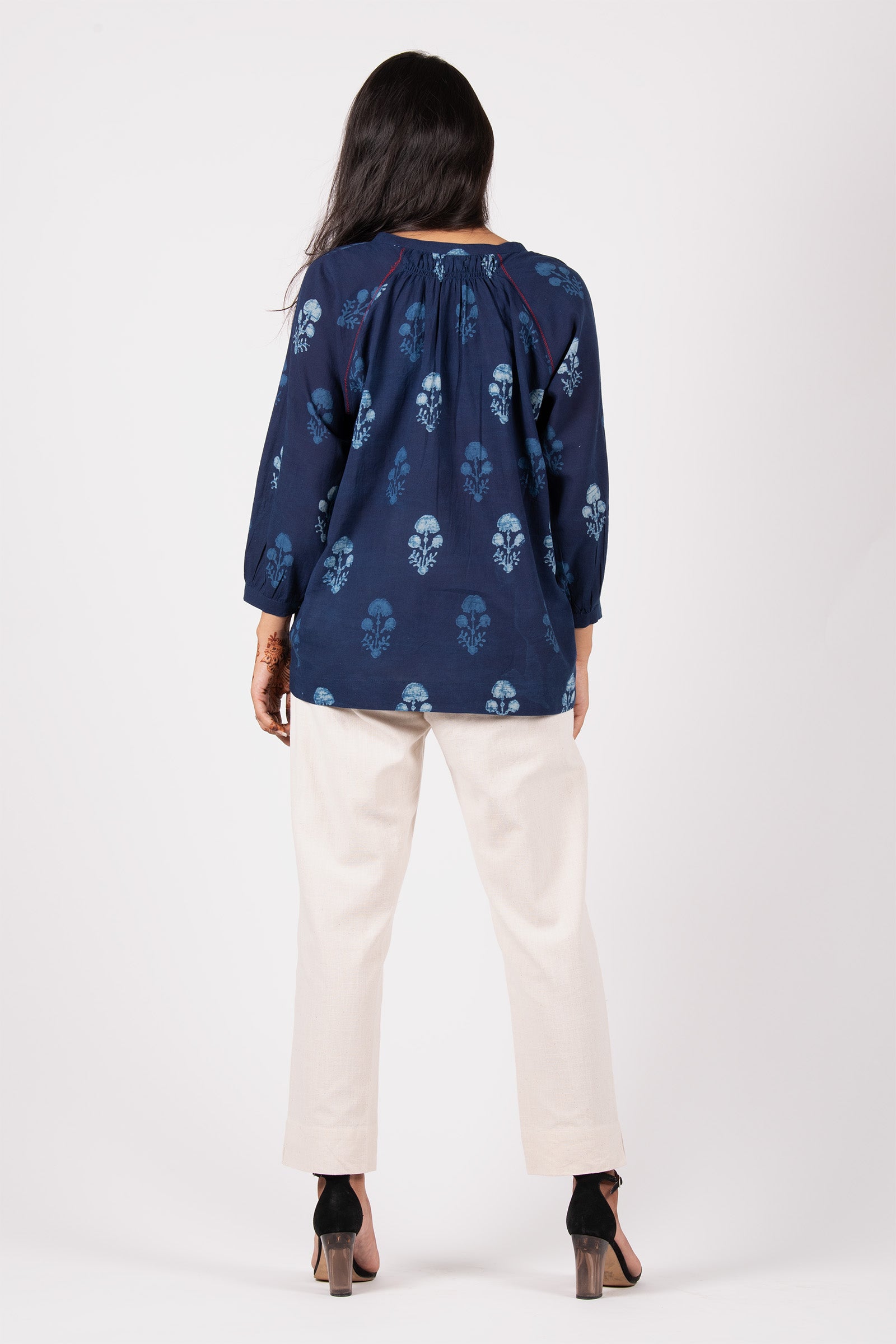 Gather Indigo Top
