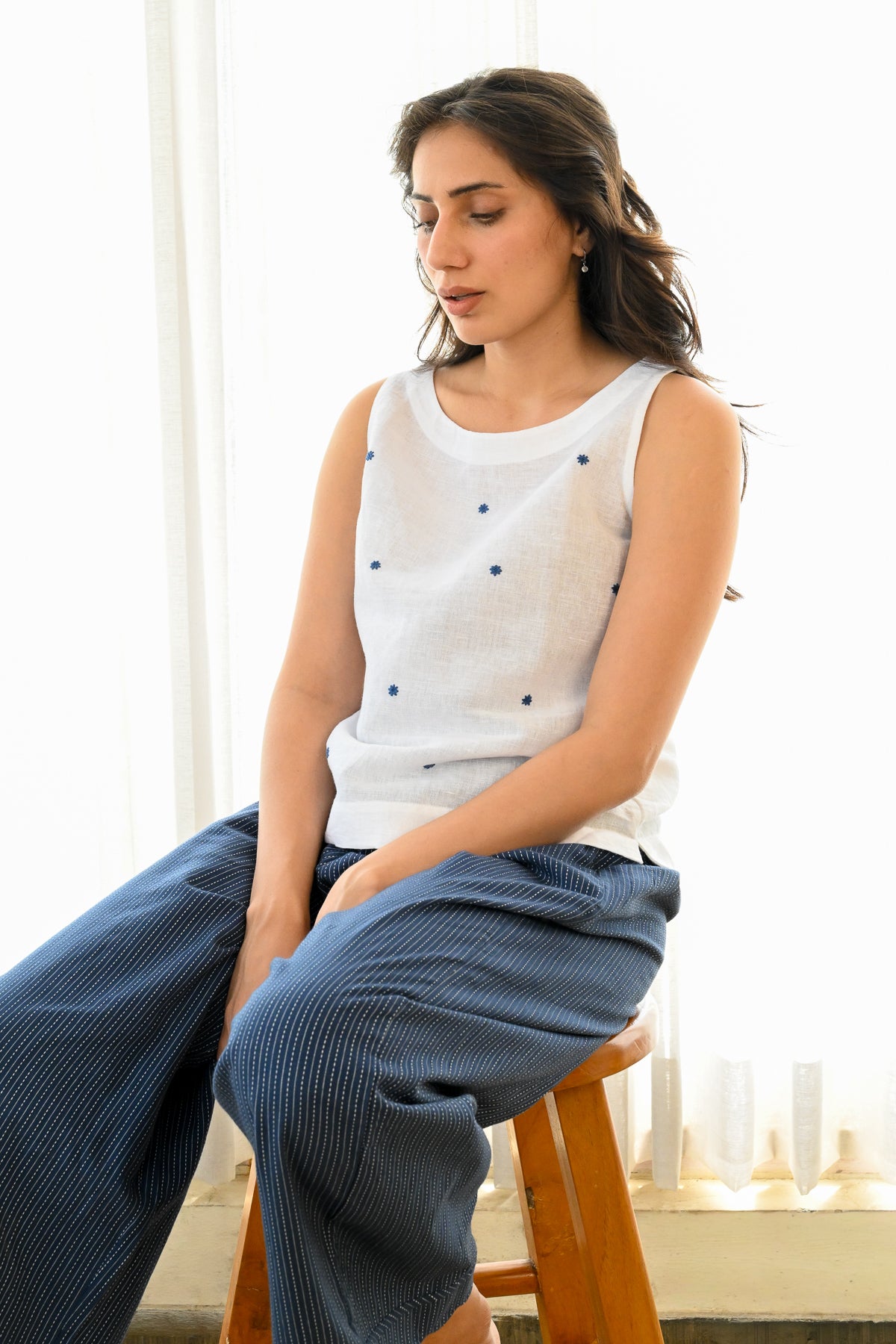Flower White Top - Dhãran