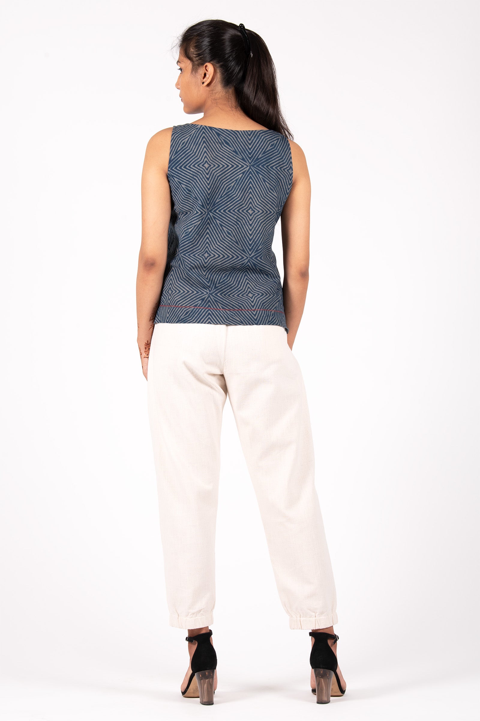 Crop Indigo Top