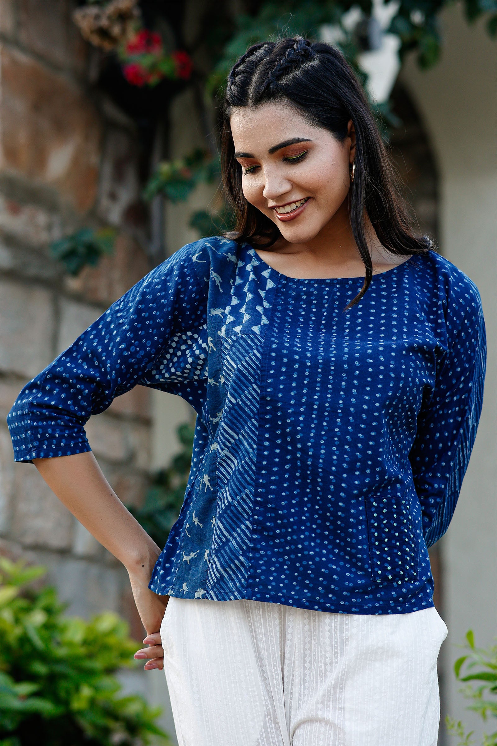 Neel Patch Work Top