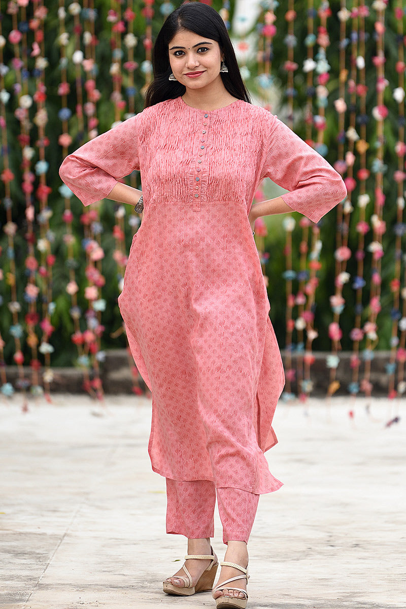 Coral Lehar  Kurta - Dhãran