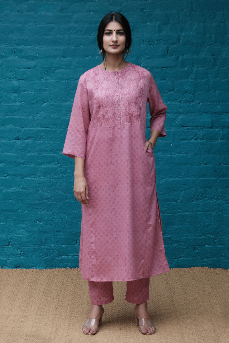 Pink Lehar Kurta - Dhãran