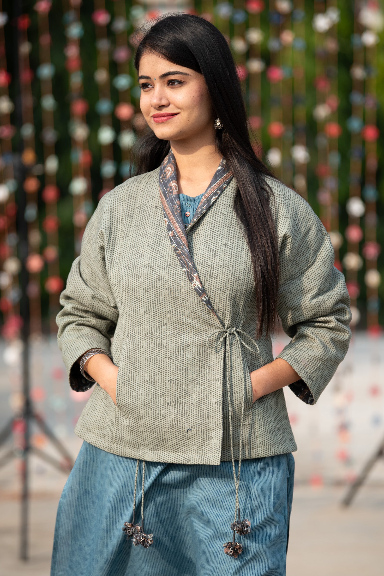 Overlap Quilted Olive Jacket