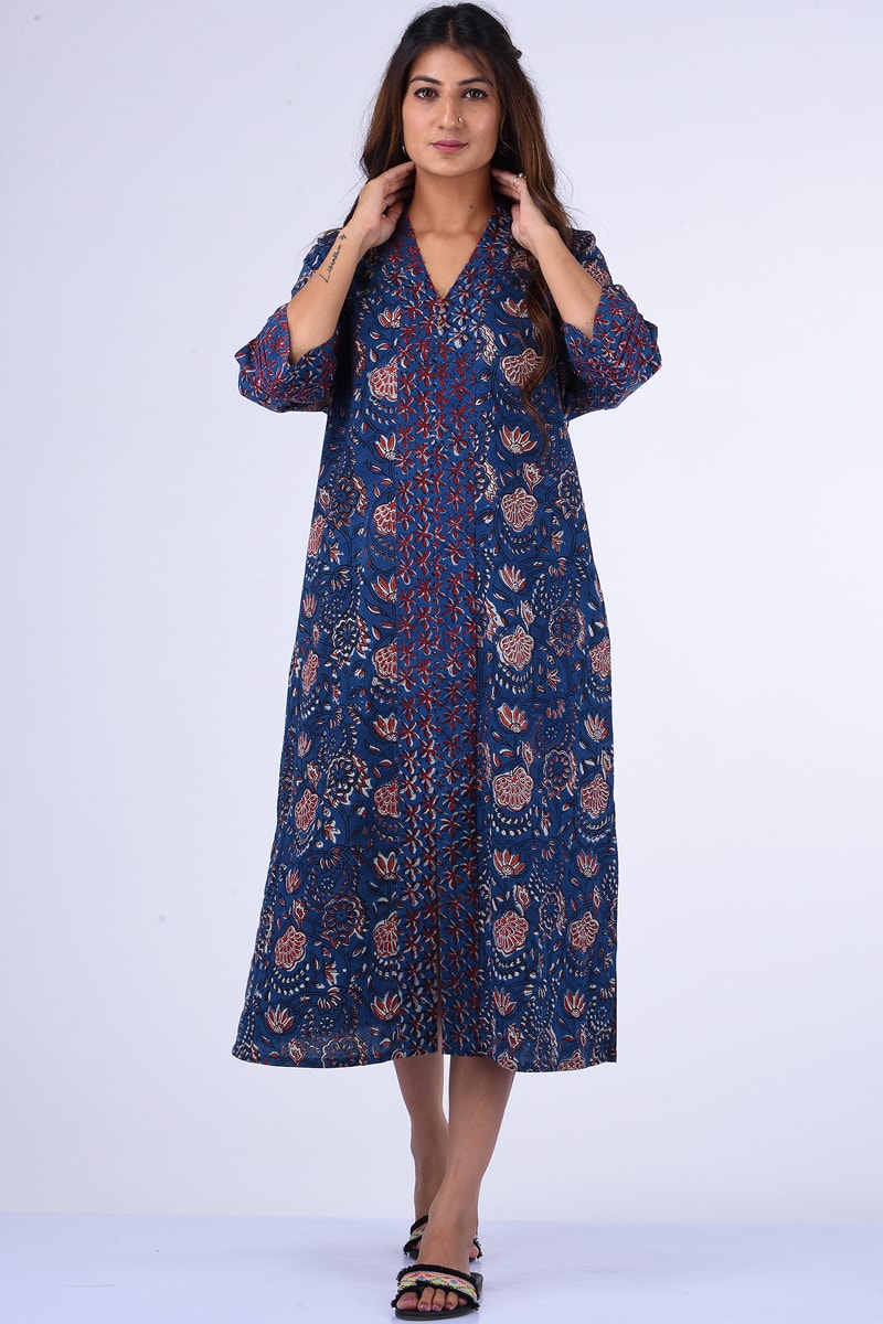 Indigo Kaafsa Kurta - Dhãran