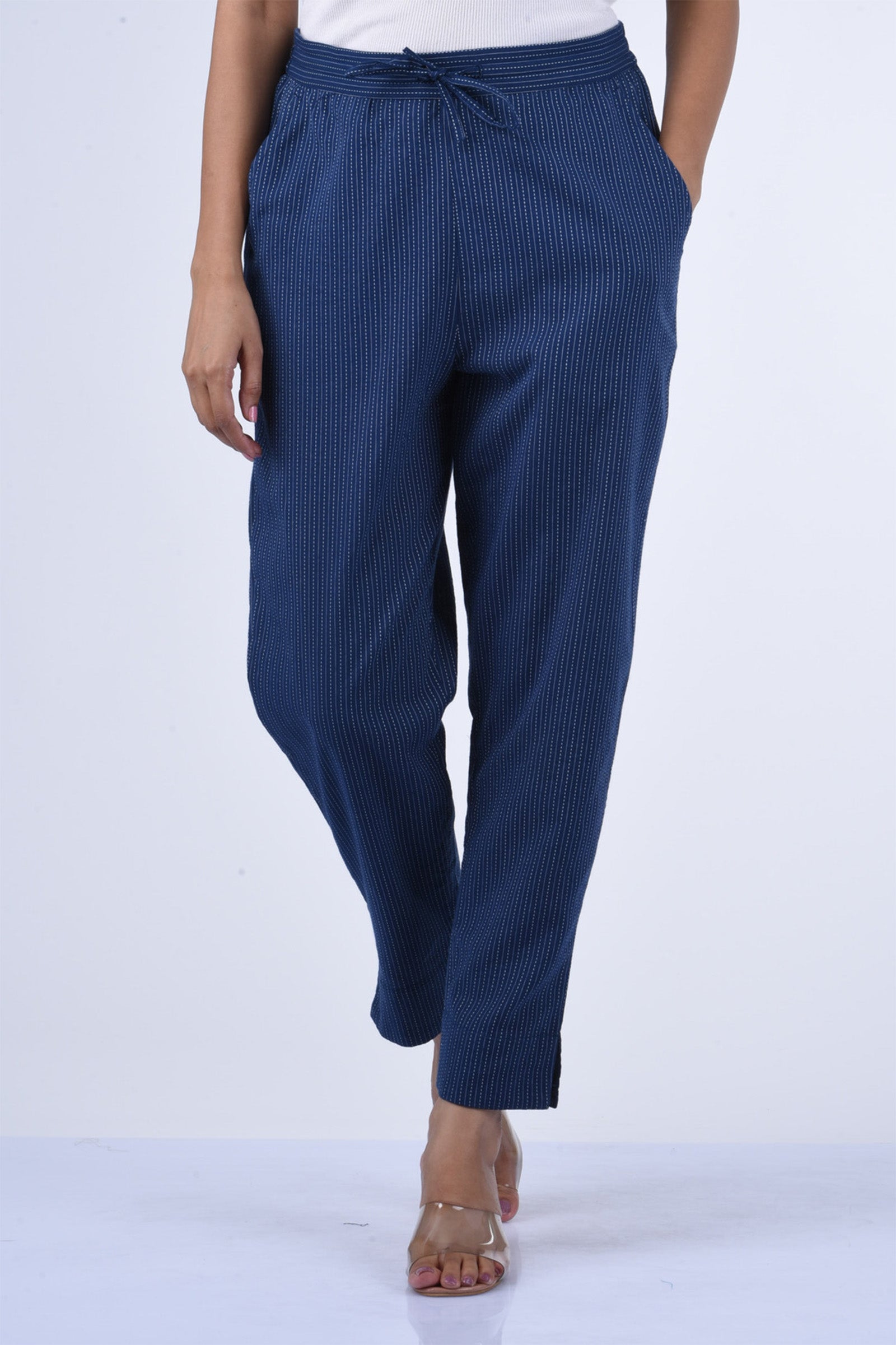 Kantha Blue Narrow Pants