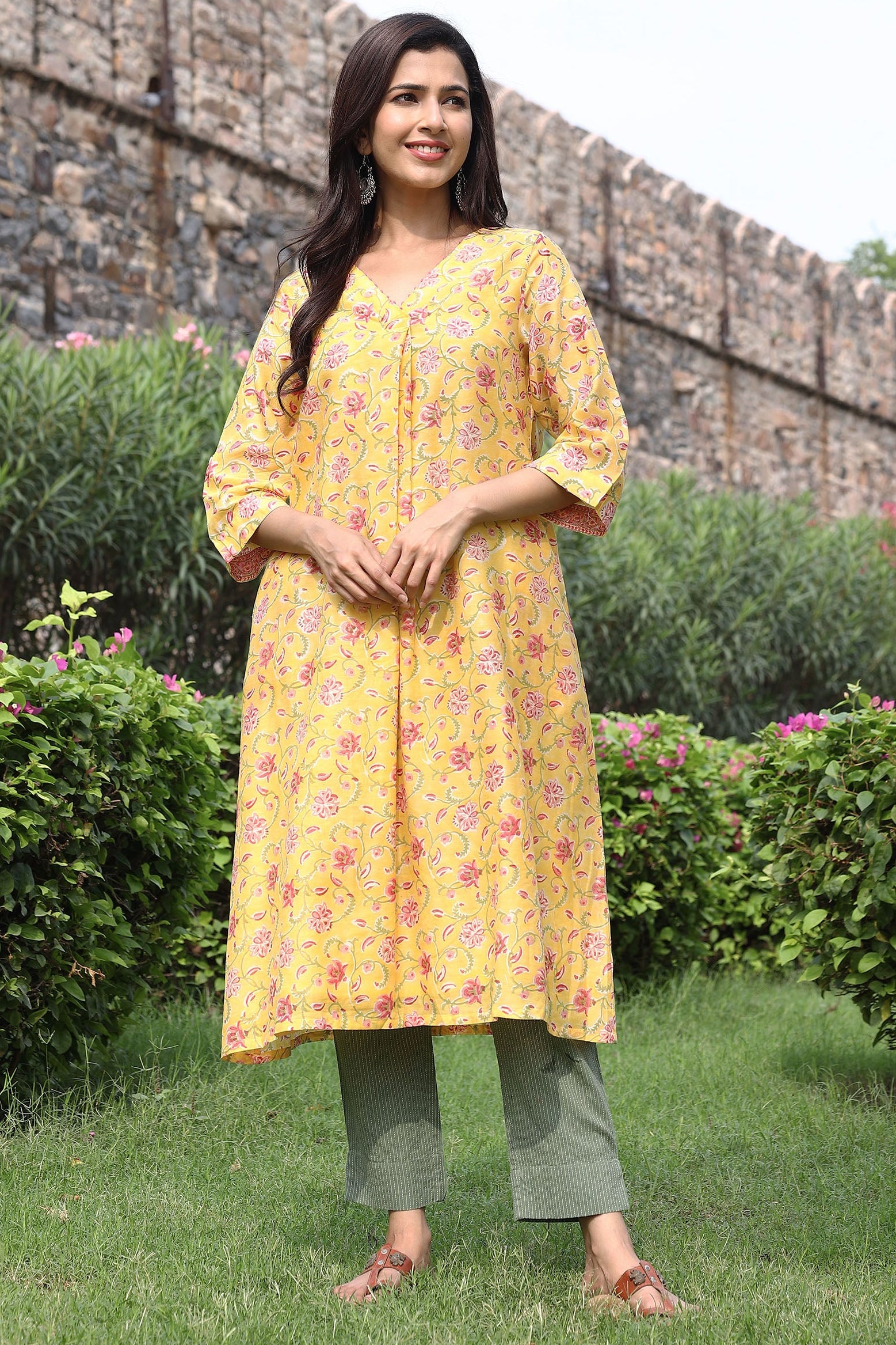 Swirl Yellow Tunic - Dhãran