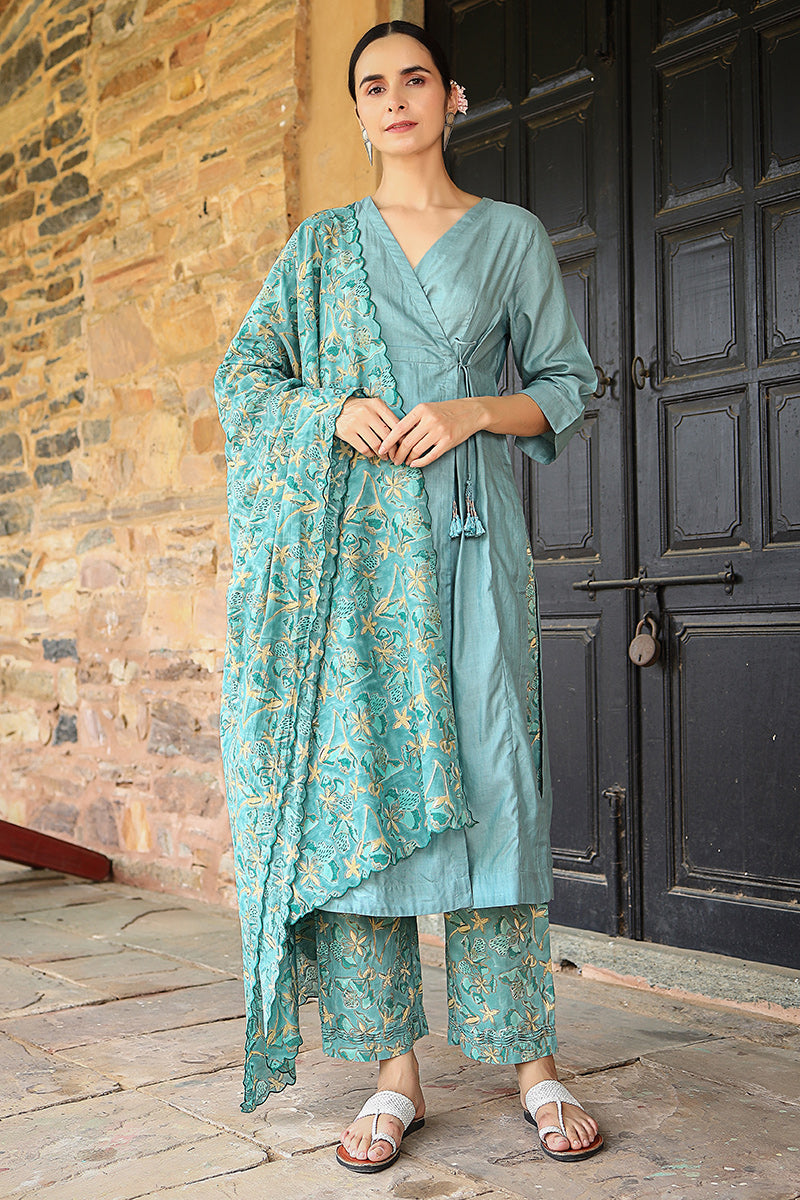 chanderi work dupatta