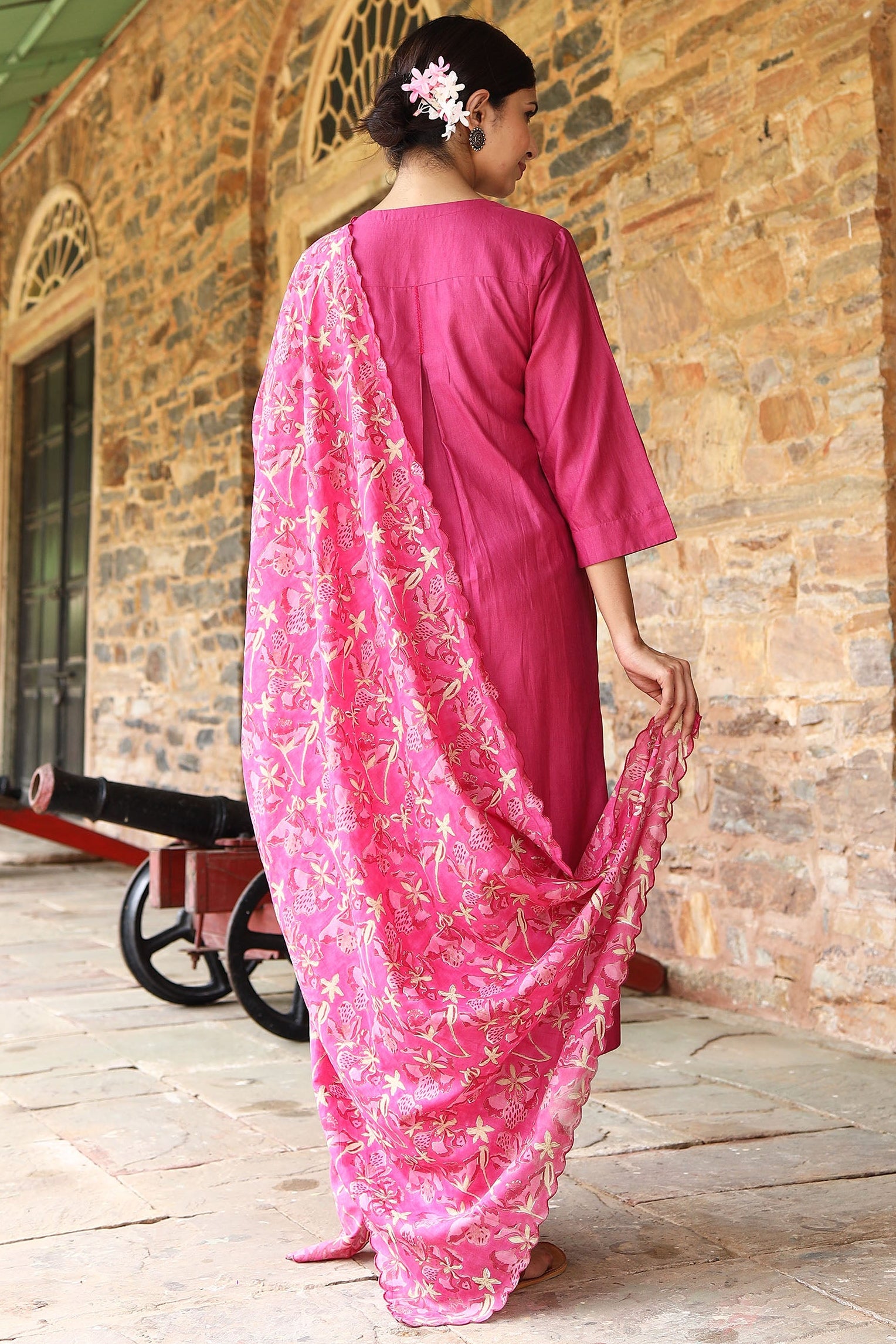 Gulista Pink Kurta - Dhãran
