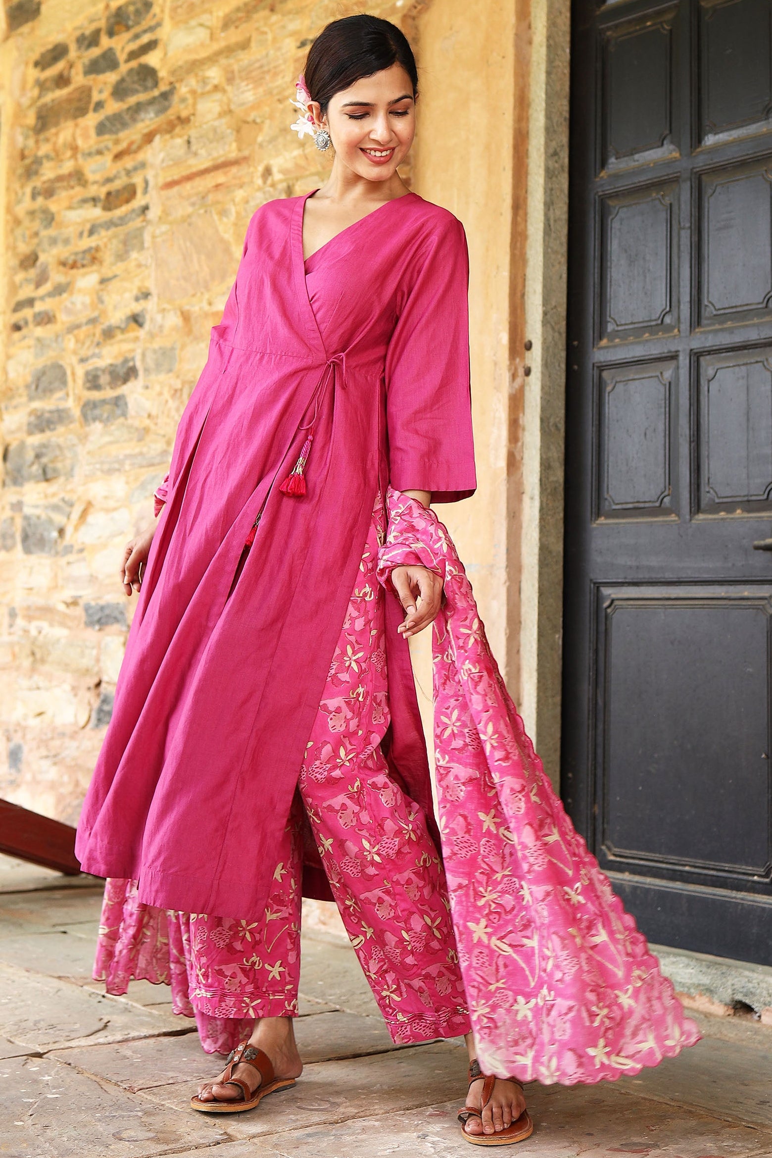 Gulista Pink Kurta - Dhãran