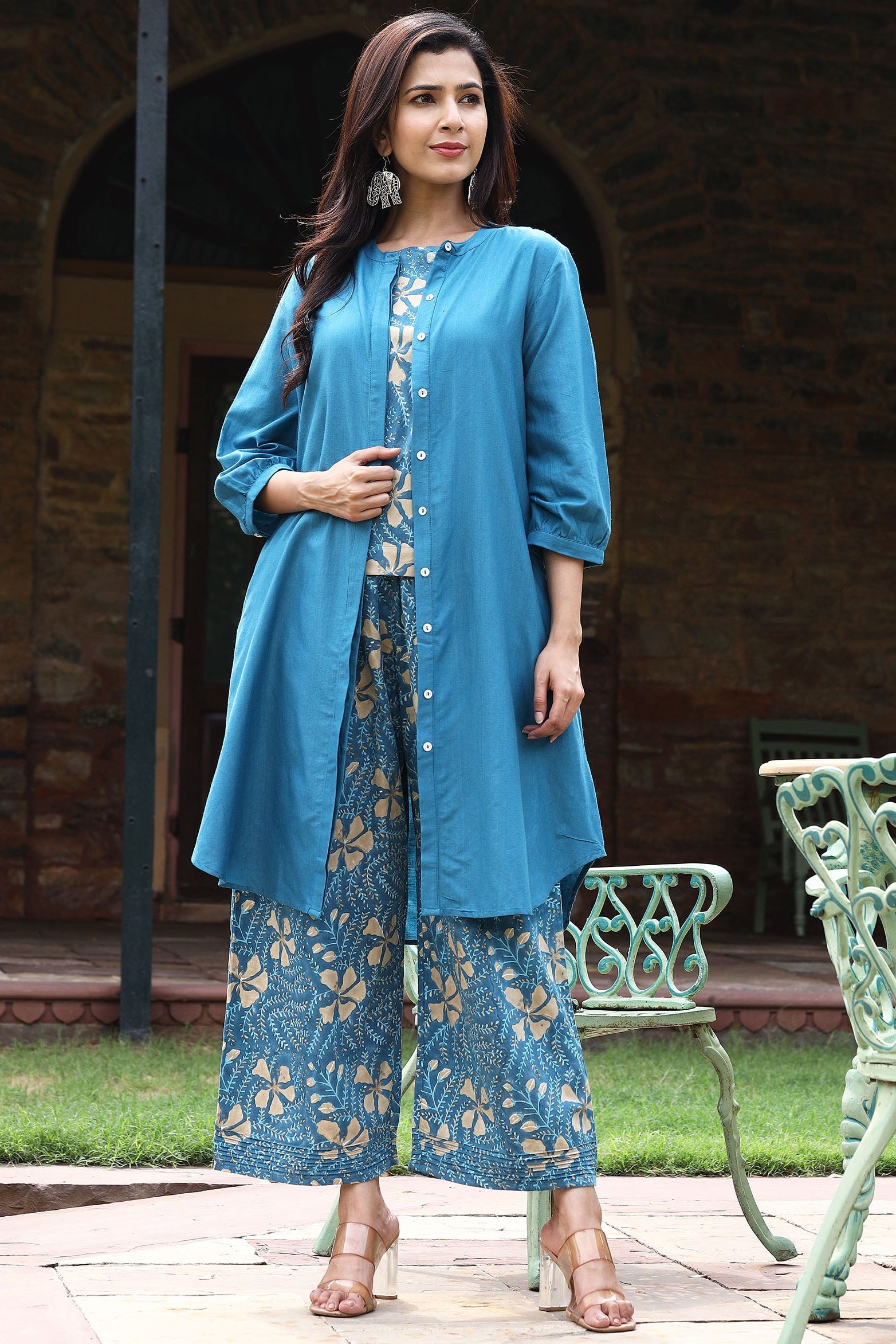 Raag Blue Smock Tunic - Dhãran