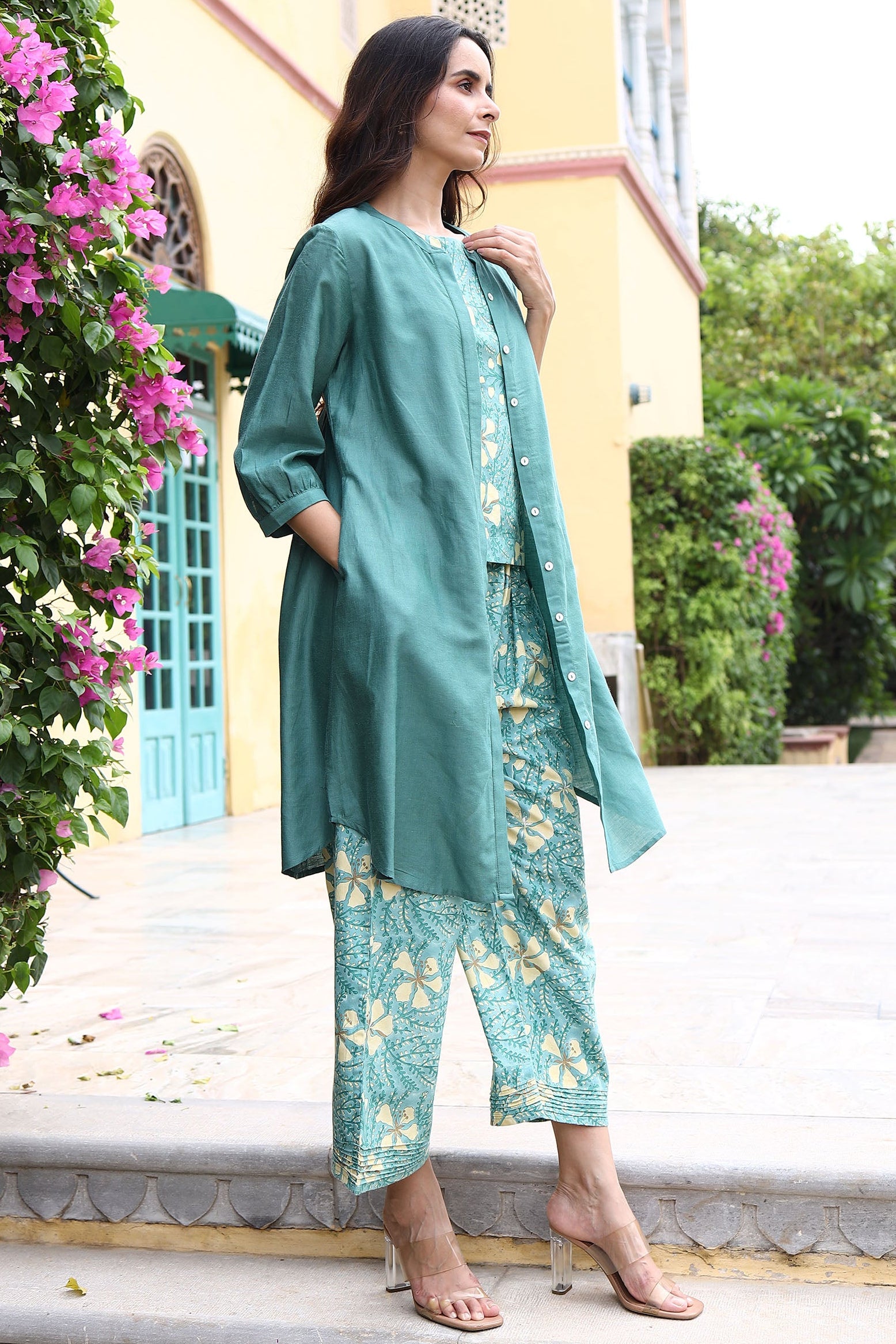 Raag Green Smock Tunic - Dhãran