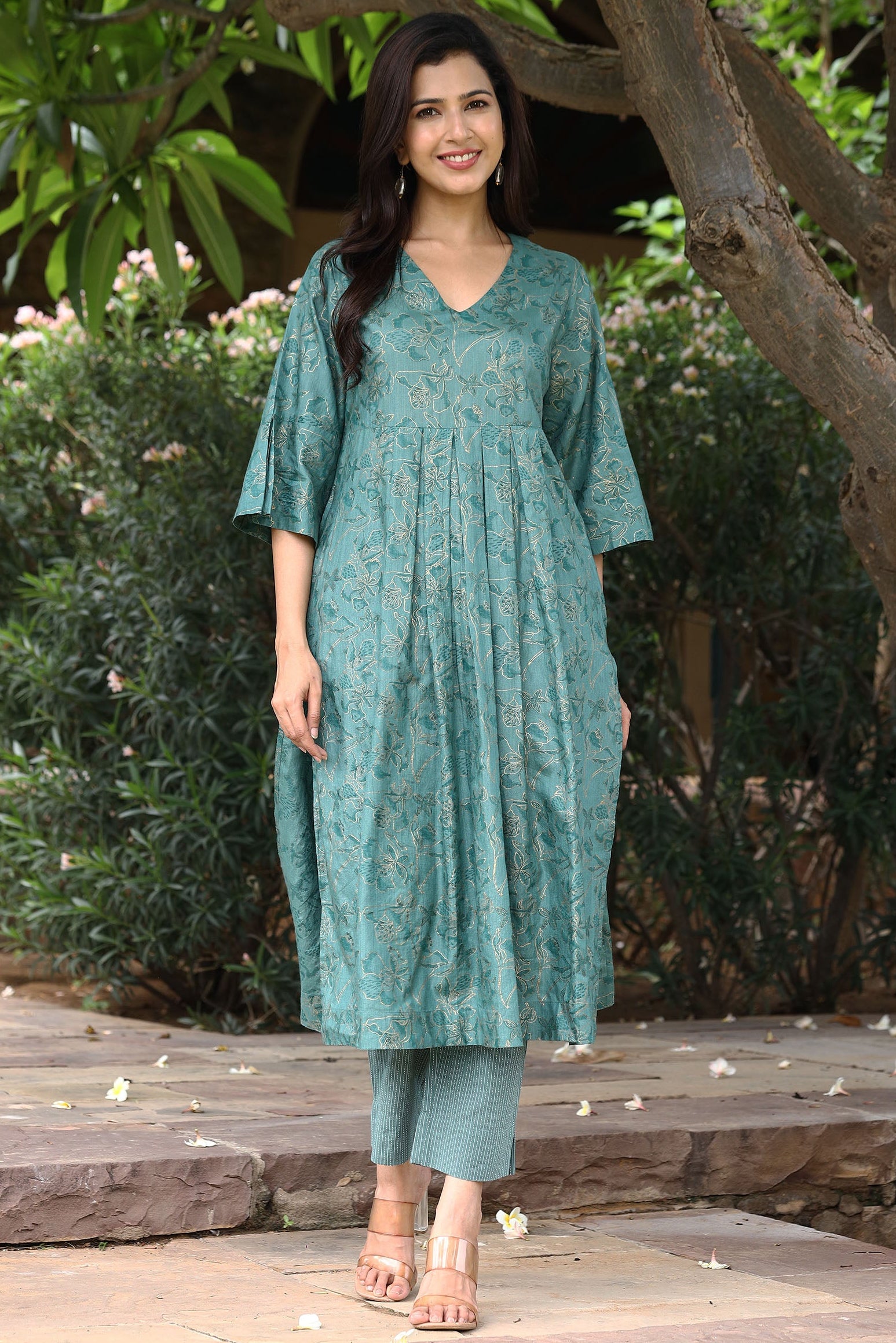 Twinkle Green Kurta - Dhãran