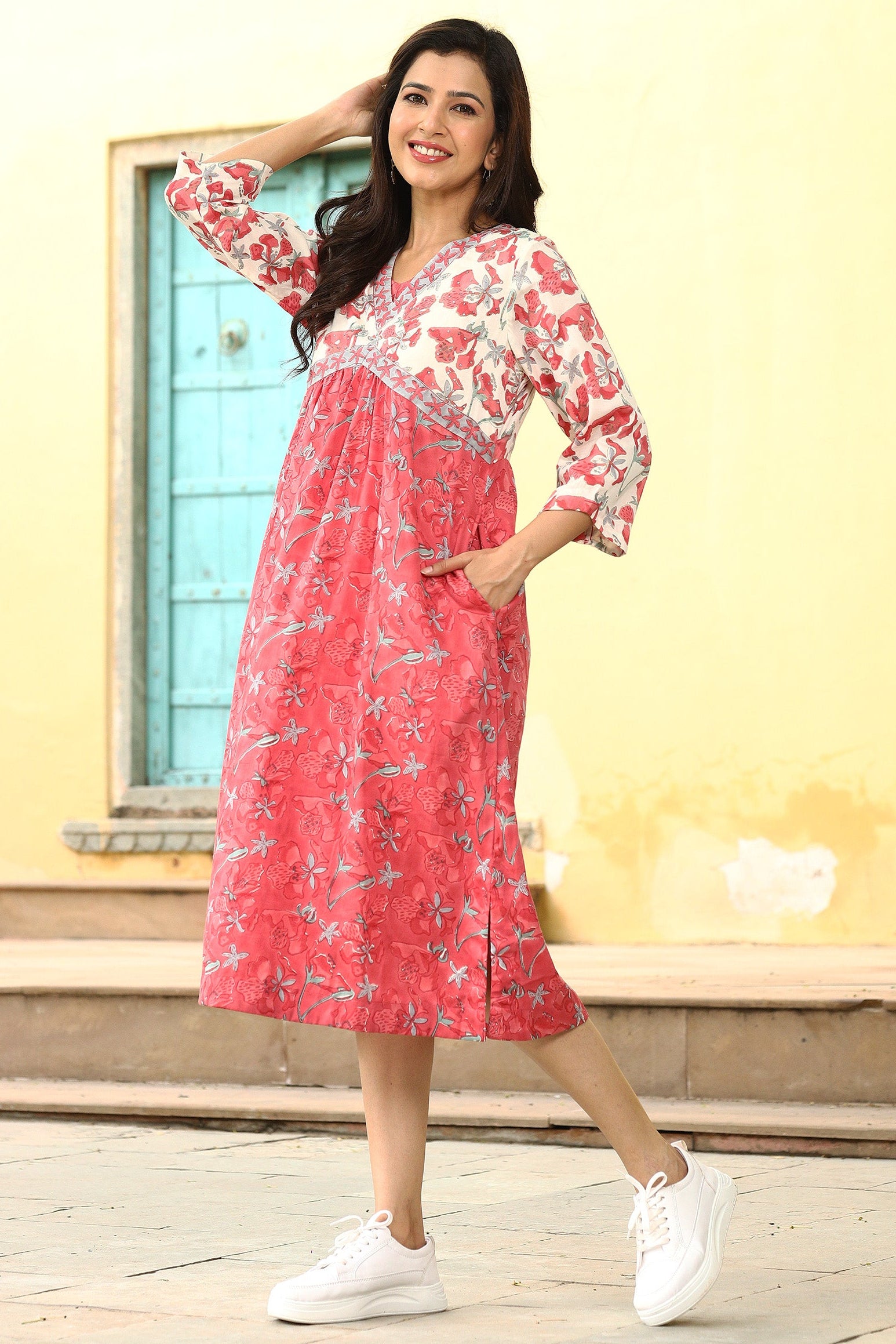Gulberg Coral Dress - Dhãran