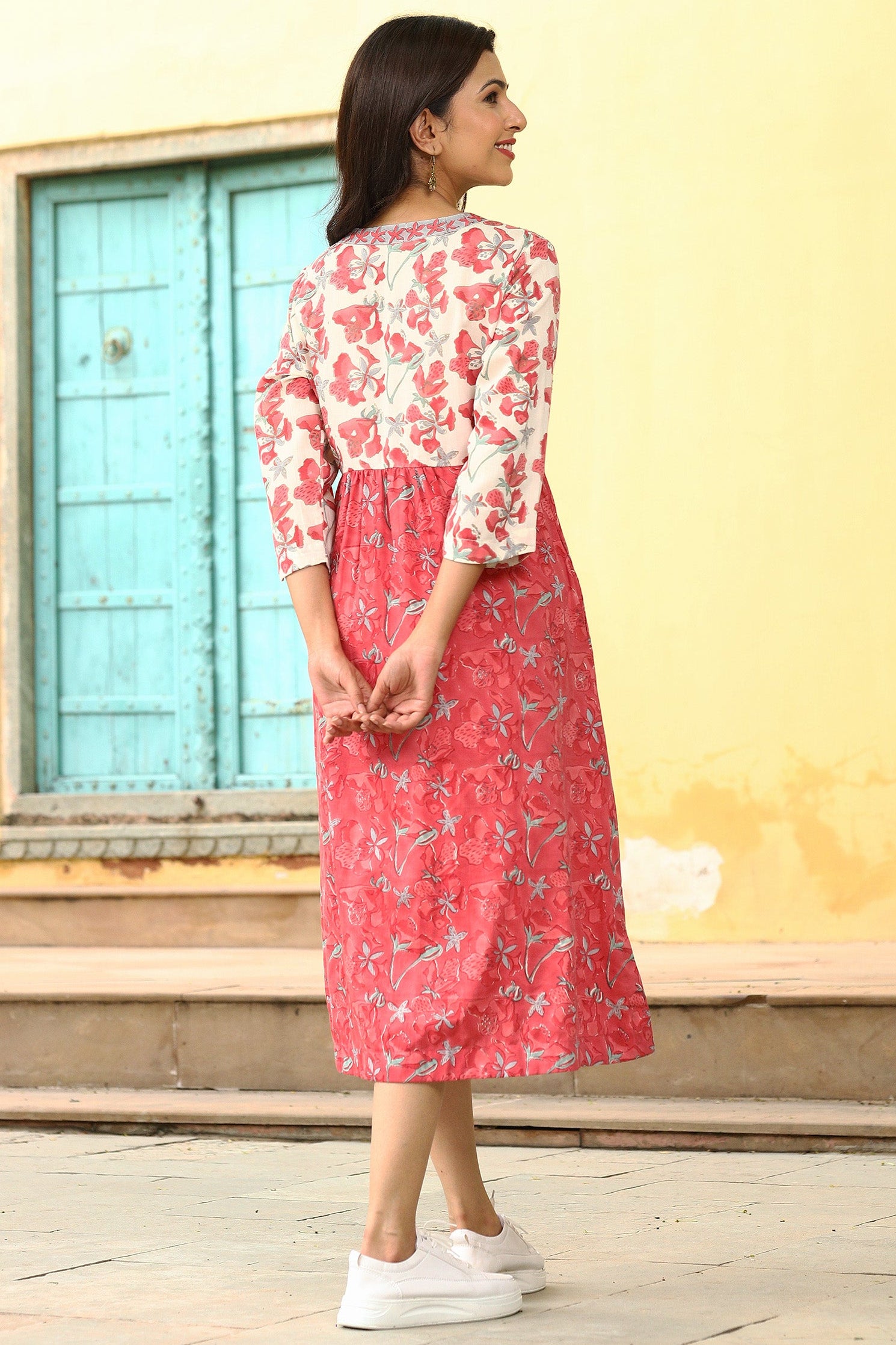 Gulberg Coral Dress - Dhãran