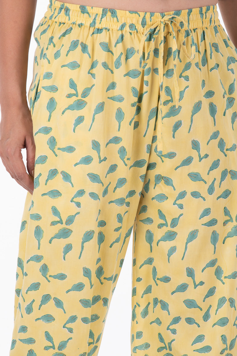 Yellow Blossom Dogri Pants - Dhãran