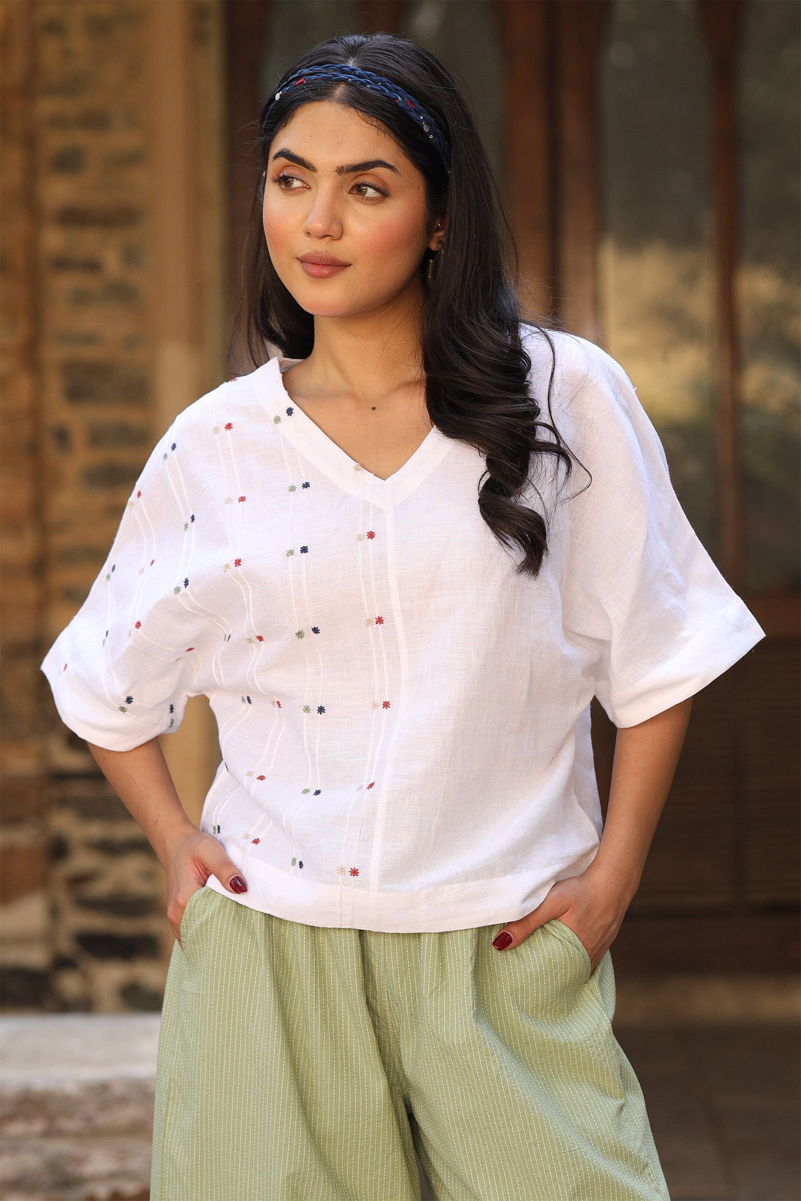 Boho White Top