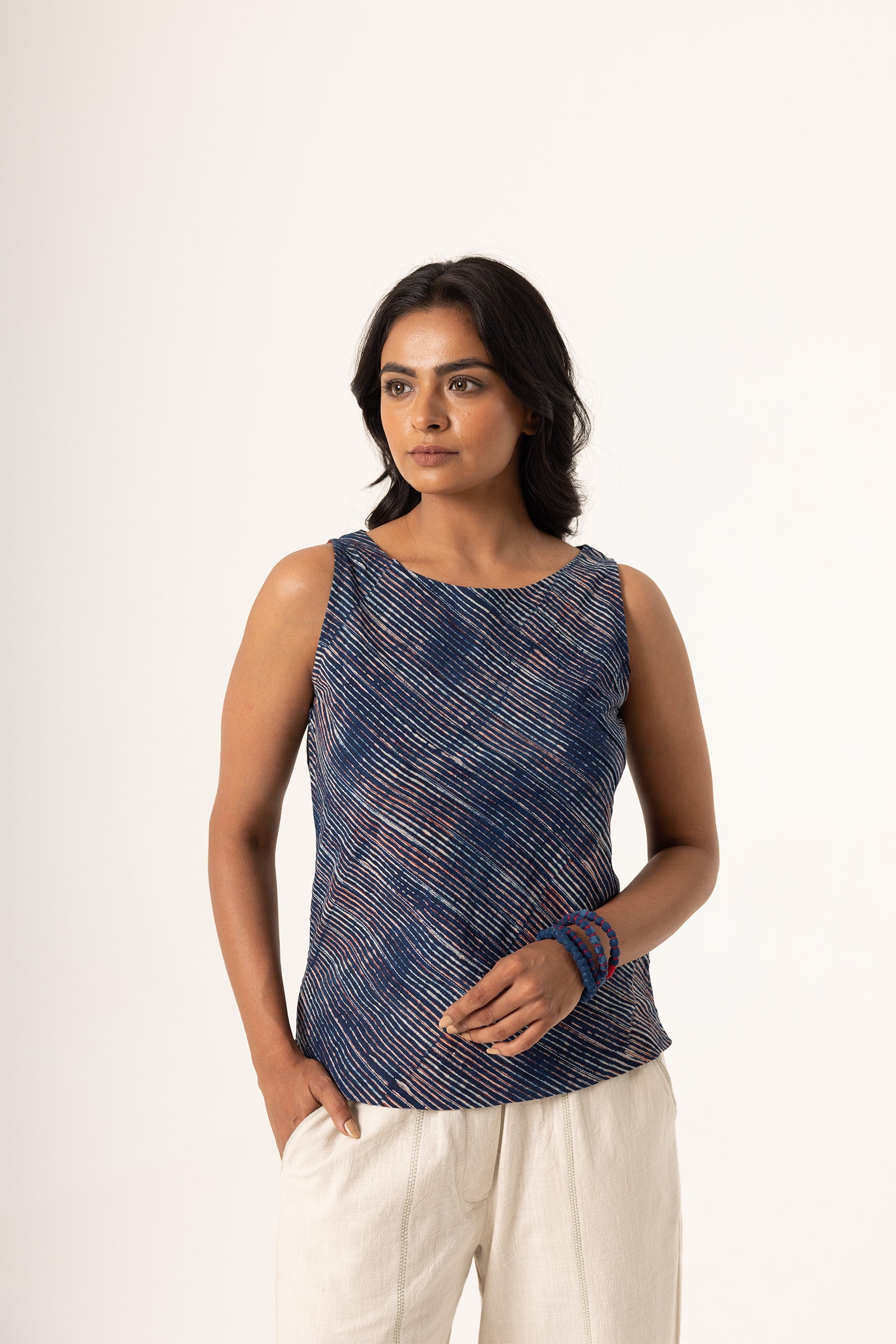 Slay Crop Top Indigo
