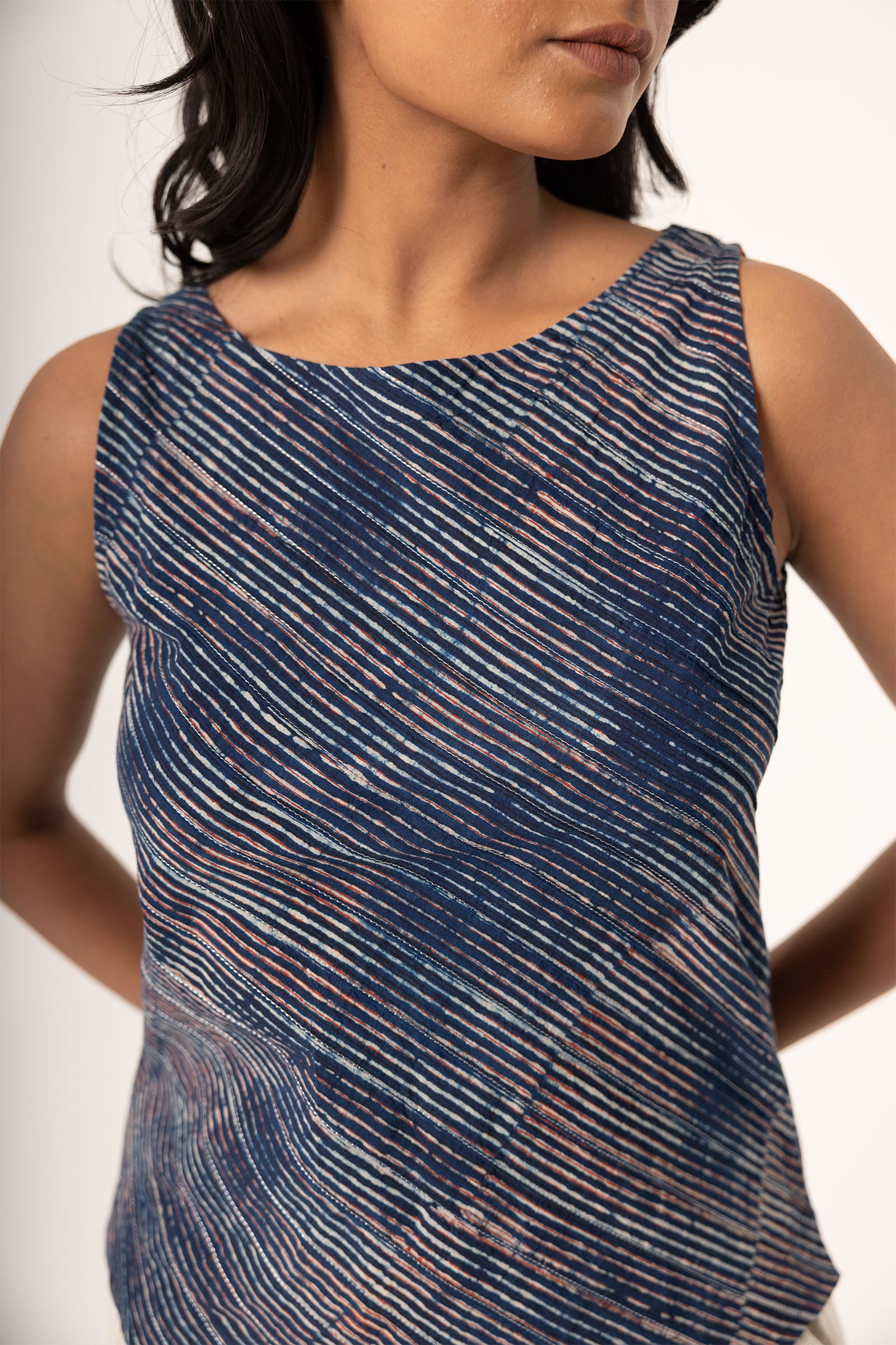 Slay Crop Top Indigo