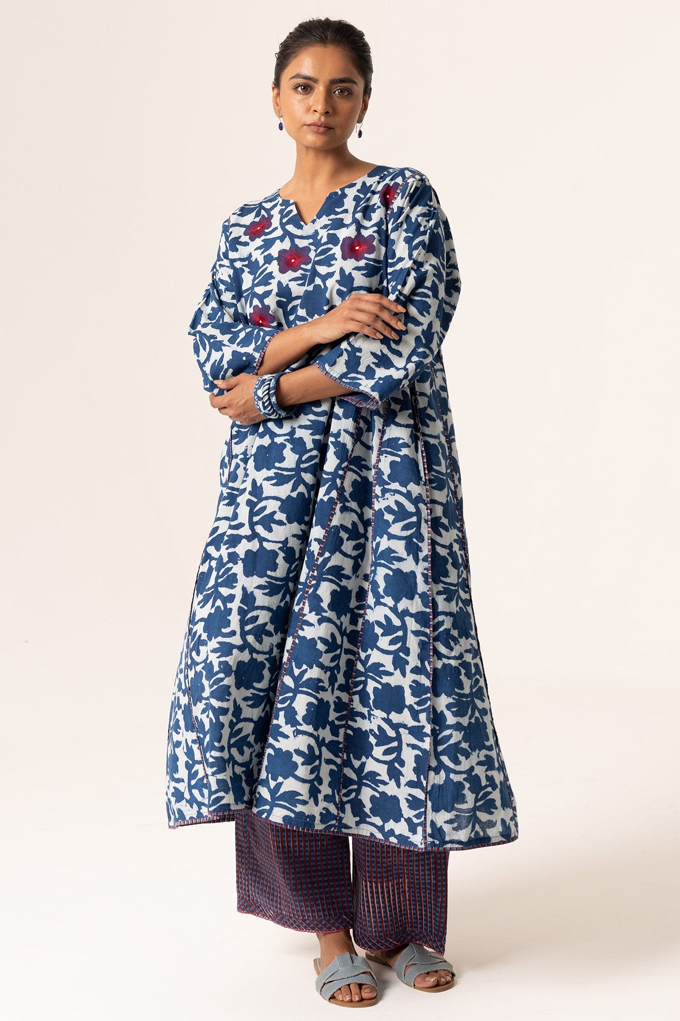 Phool Kurta Hand-Block Floral Cotton
