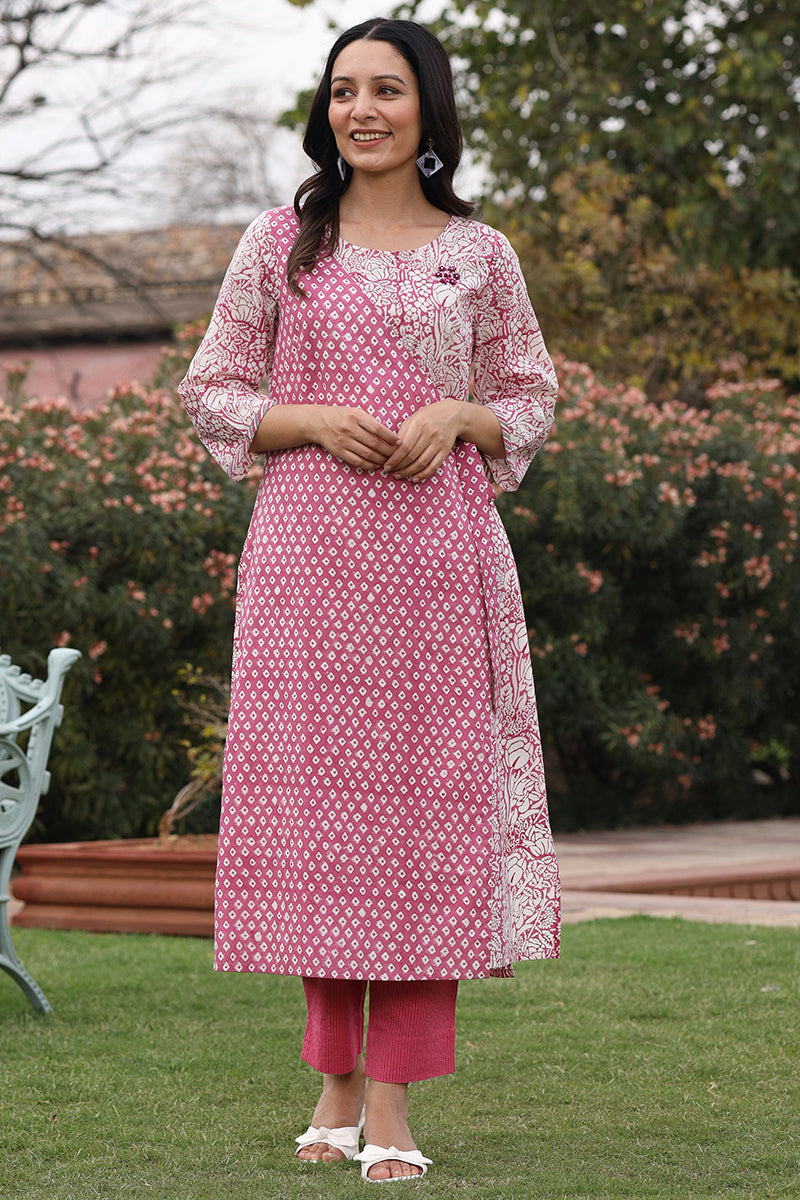Jama Pink Kurta