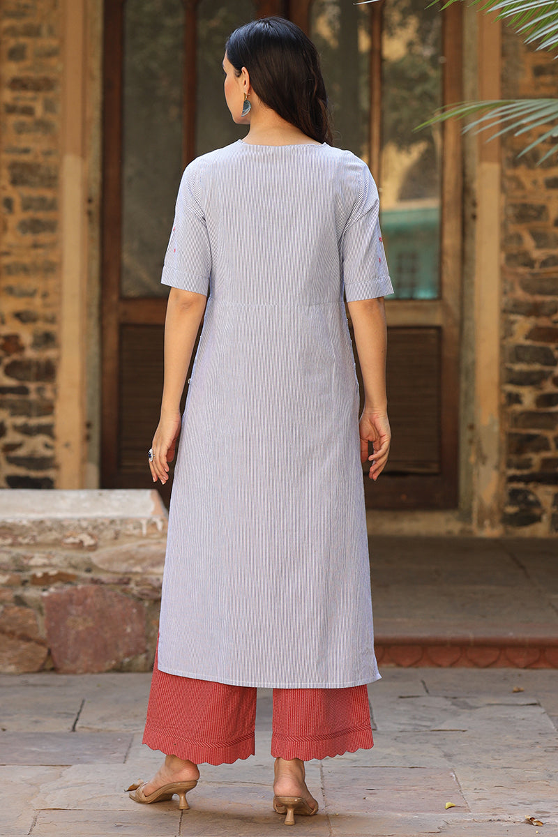 Liberty Blue Kurta