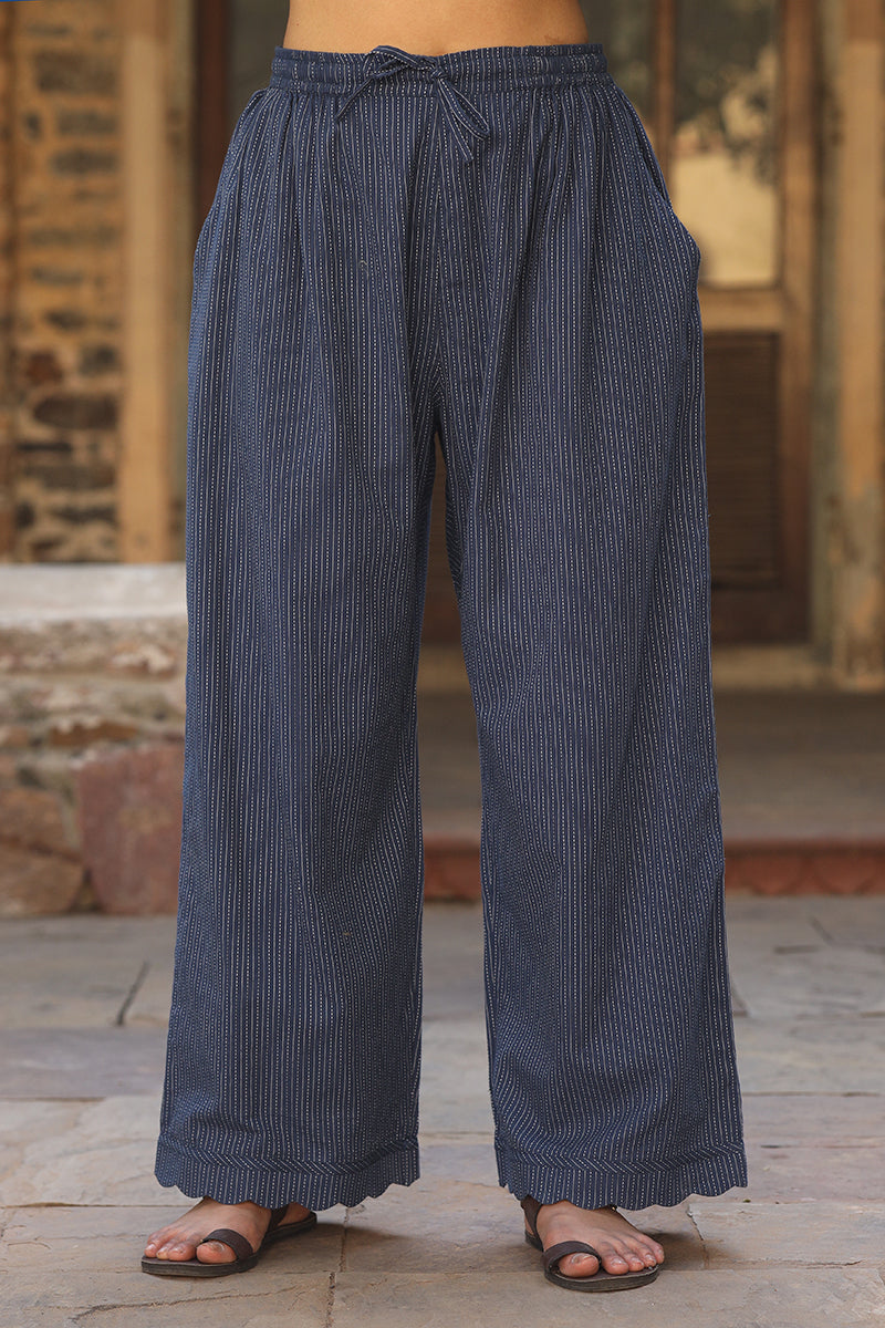 Scallop Blue Pants