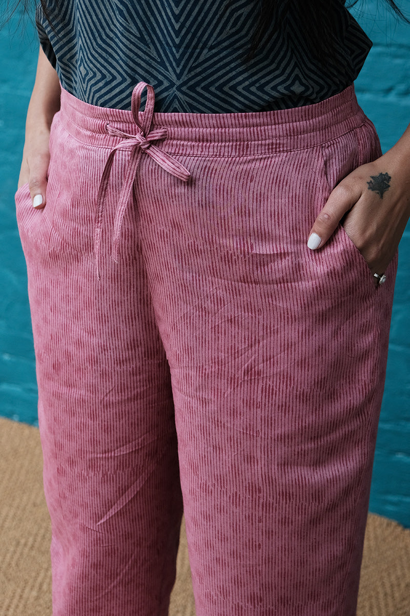Pink Straight Pant - Dhãran
