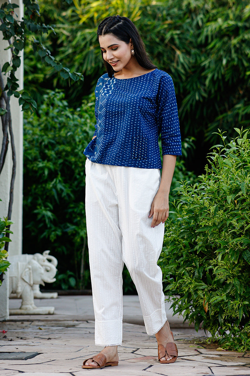 Neel Patch Work Top-Green - Dhãran