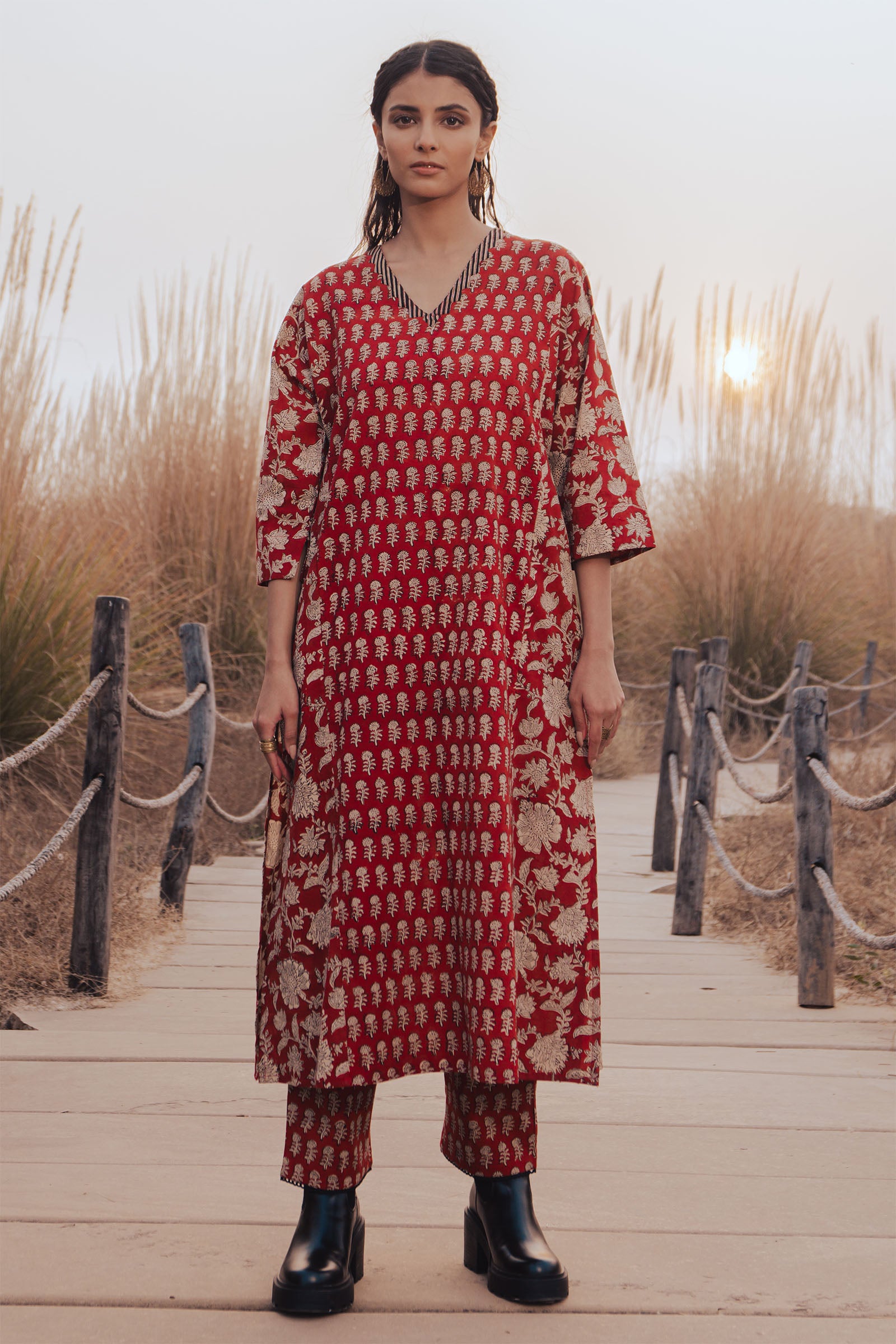 Kabi Co-ord Set- Red