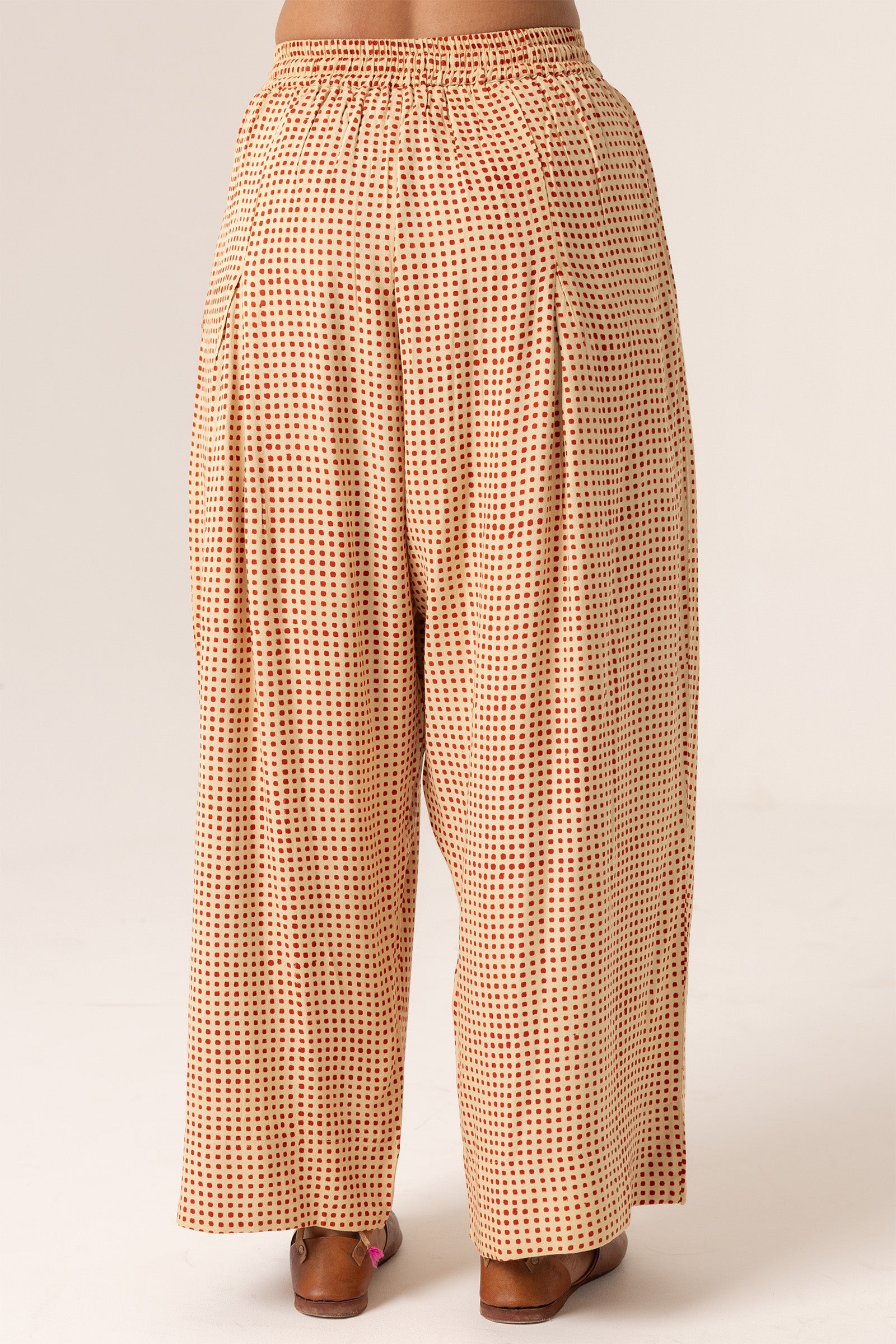 Grid Pants Red