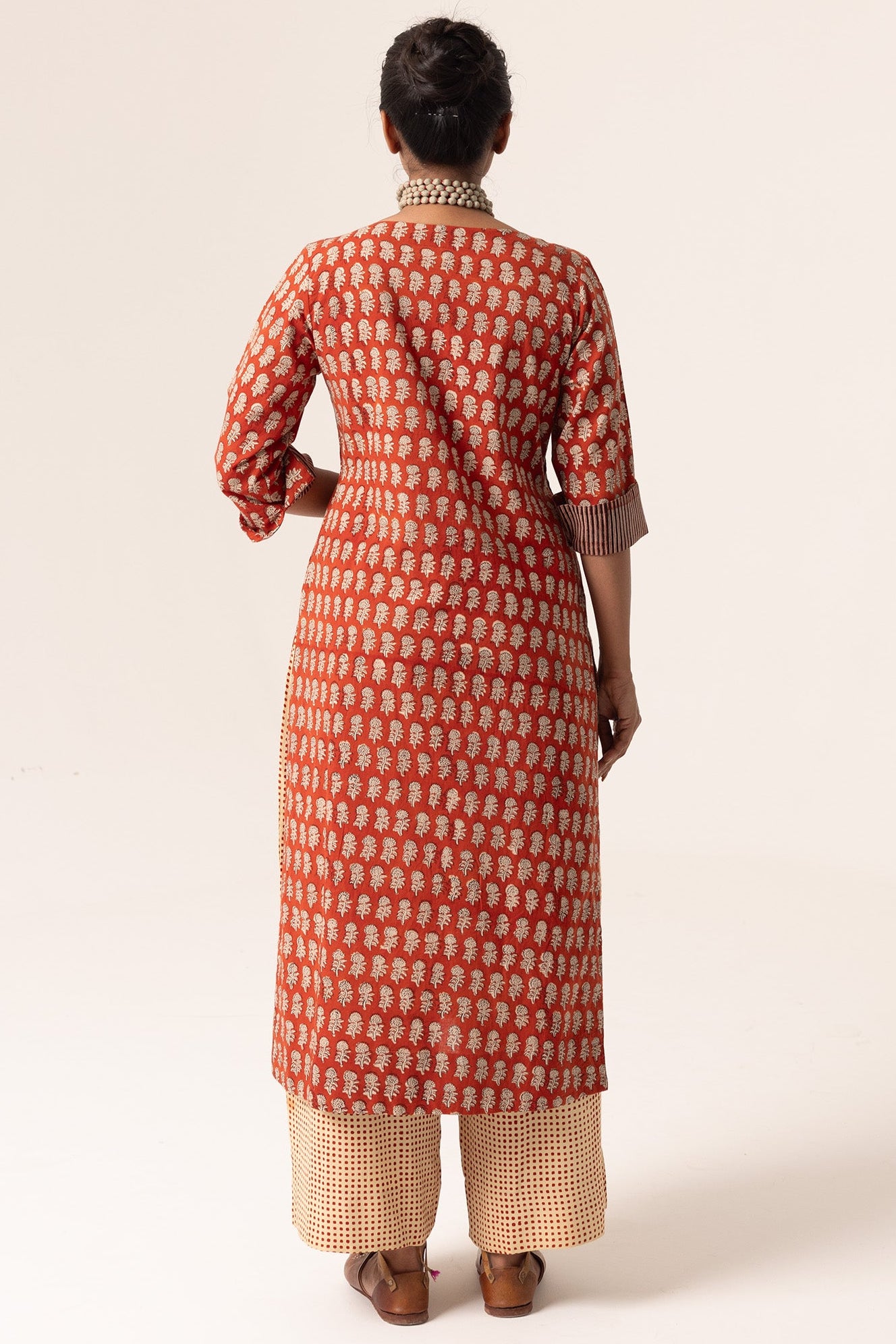 Devi Pleated Red Kurta - Dhãran