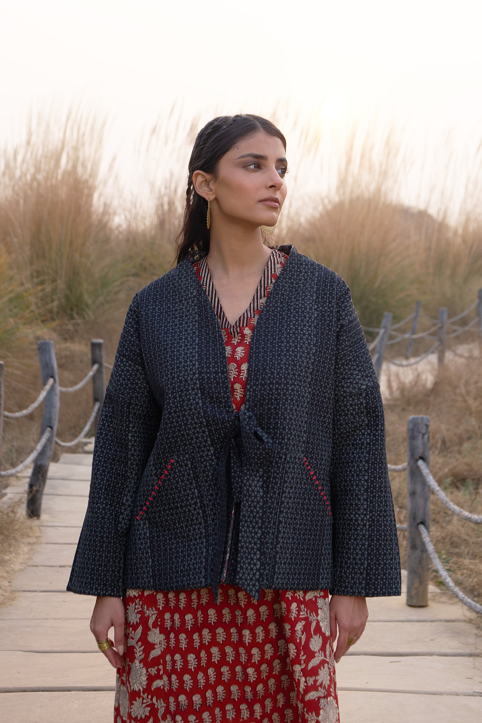 Mosaic Floral Quilted Jacket - Dhãran